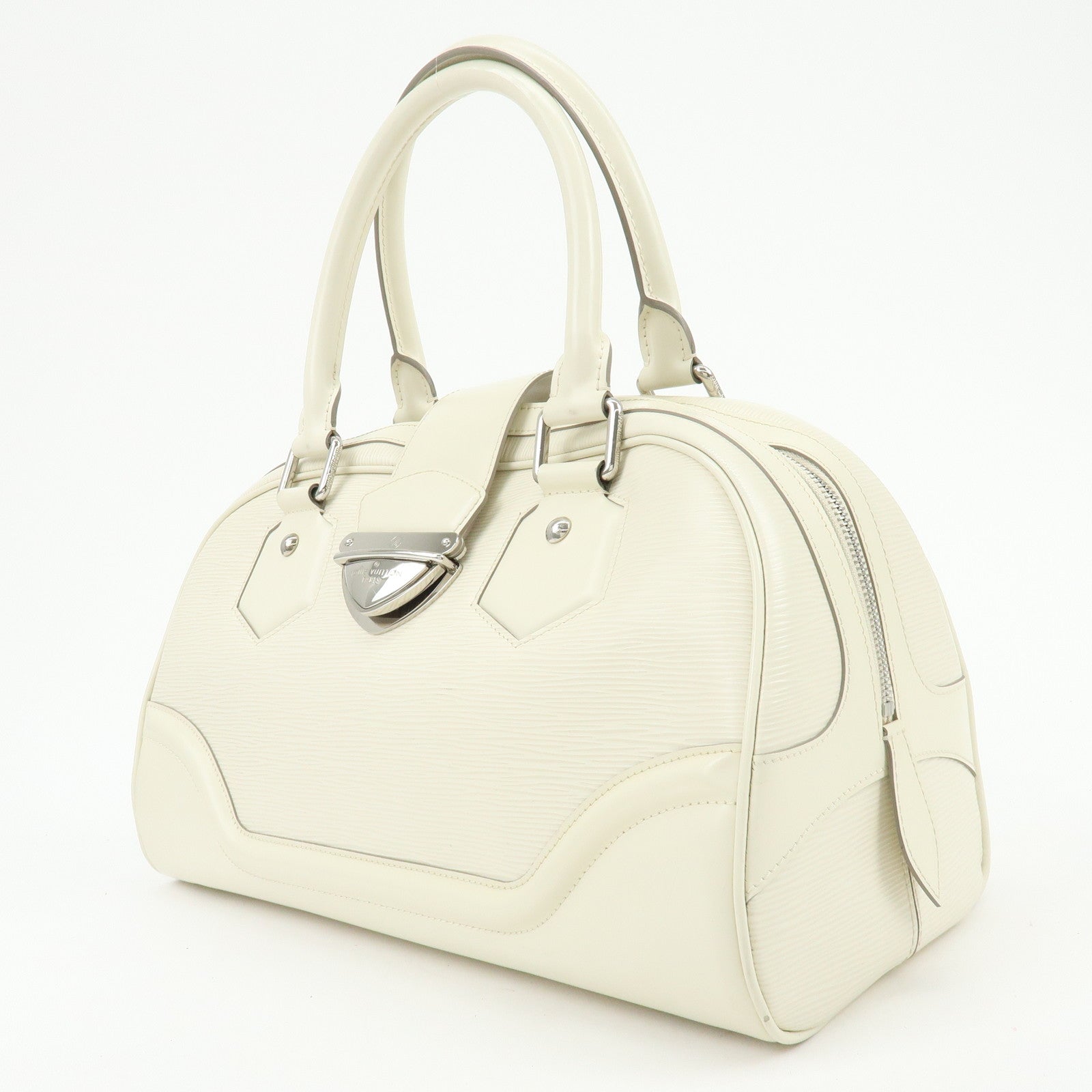 Louis Vuitton Epi Montaigne GM Bowling Hand Bag Ivoire White M5931J