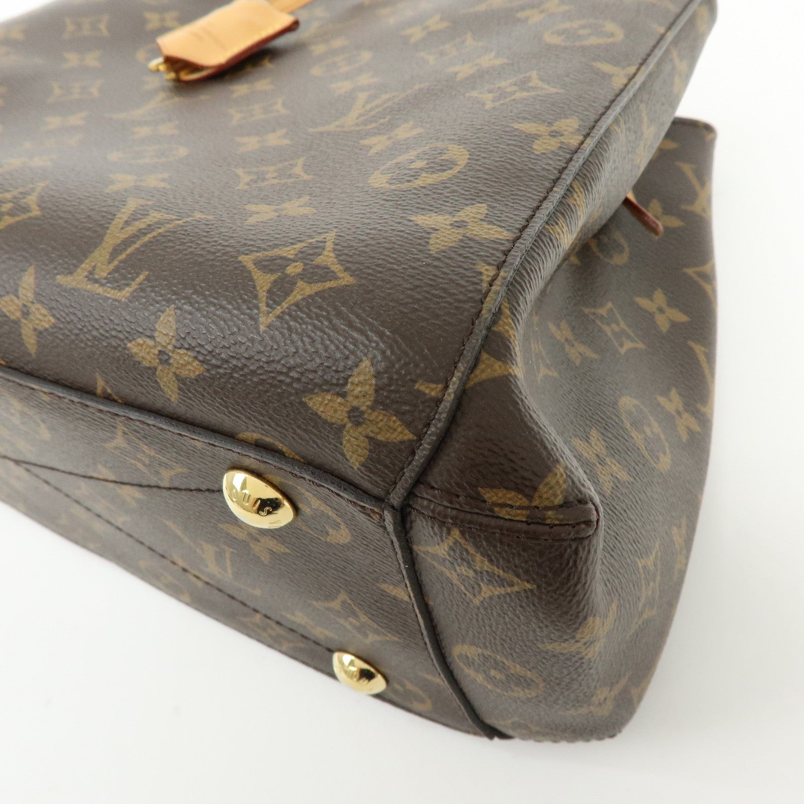 Louis Vuitton Monogram Montaigne MM 2Way Bag Hand Bag Brown M41056