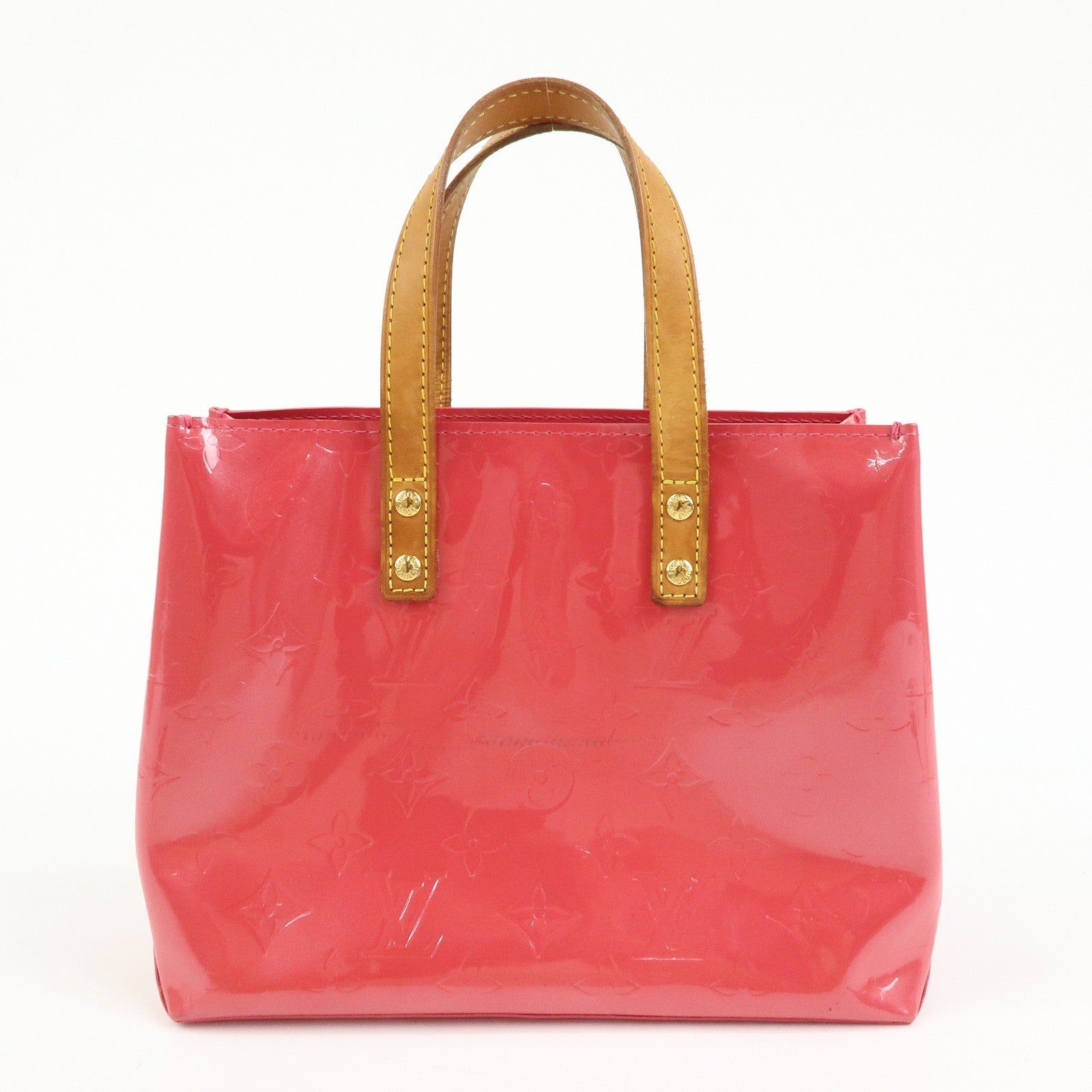 Louis Vuitton Monogram Vernis Reade PM Hand Bag Framboise M9132F