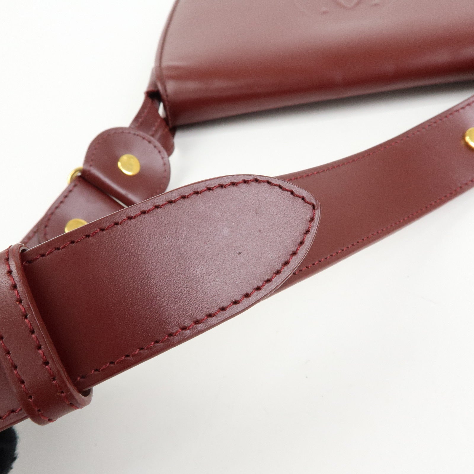 Cartier Must de Cartier Leather Shoulder Bag Bordeaux