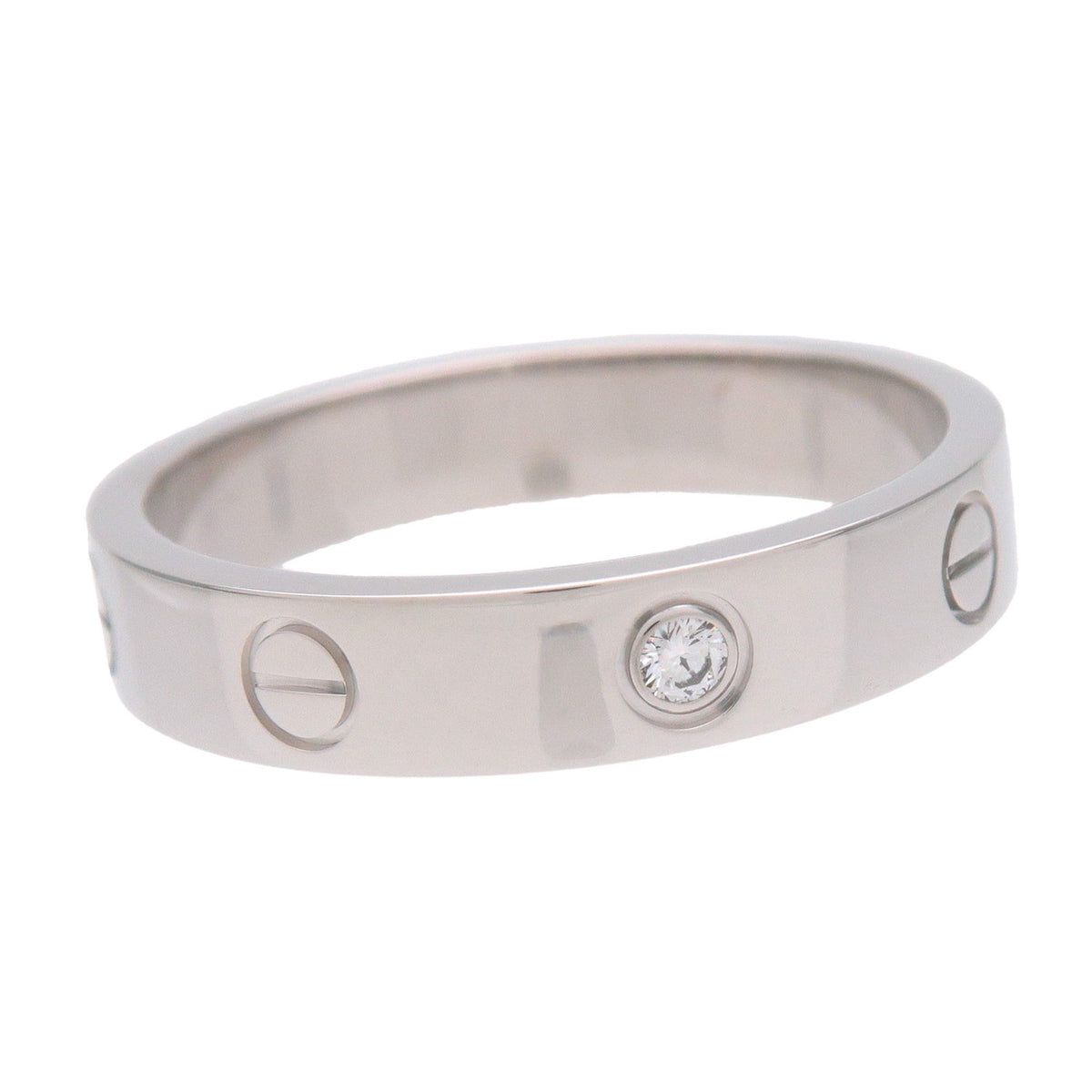 Cartier Mini Love  1P Diamond Ring K18 750WG #57 US8 EU57 HK18