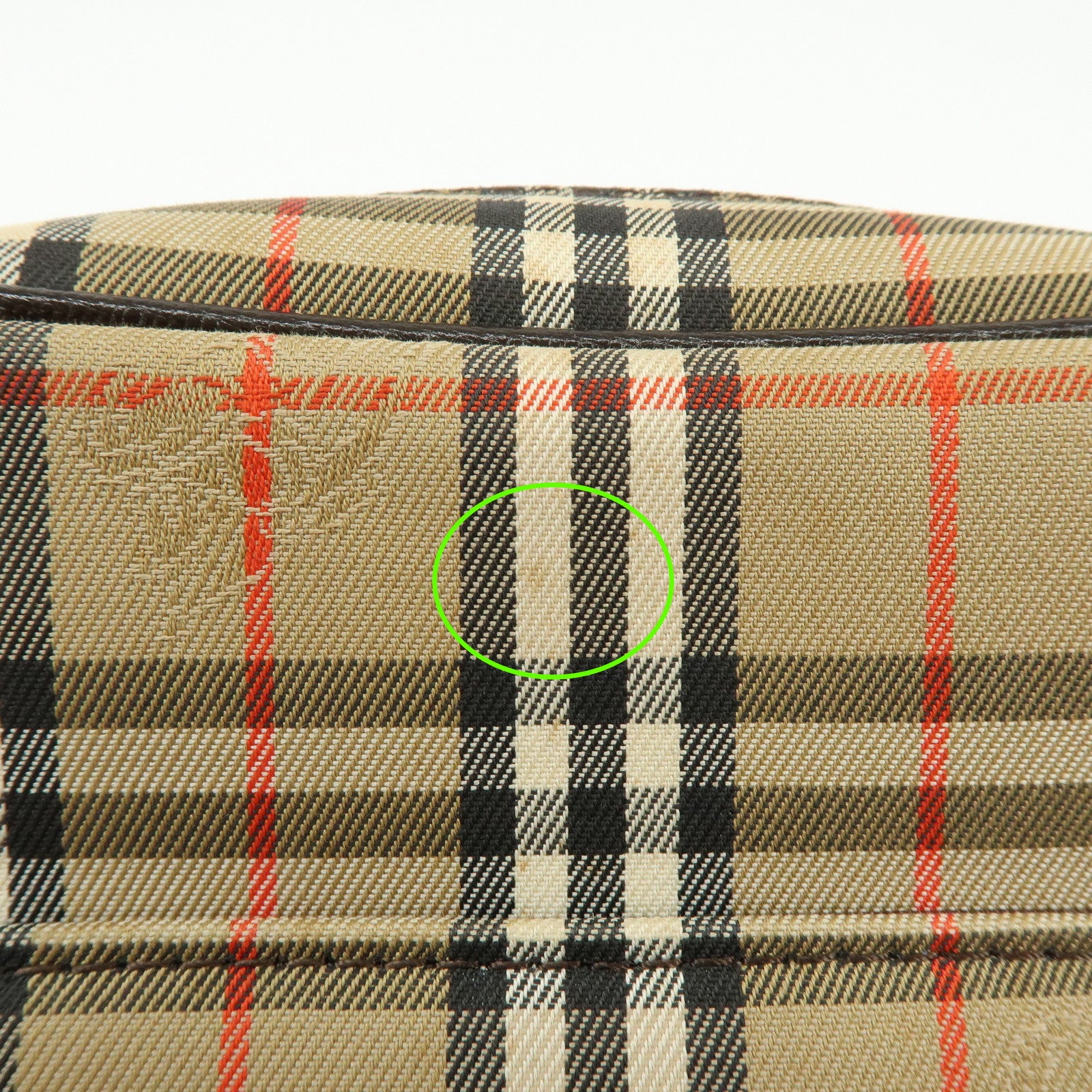 BURBERRY Nova Plaid Canvas Leather Shoulder Crossbody Bag Beige Brown