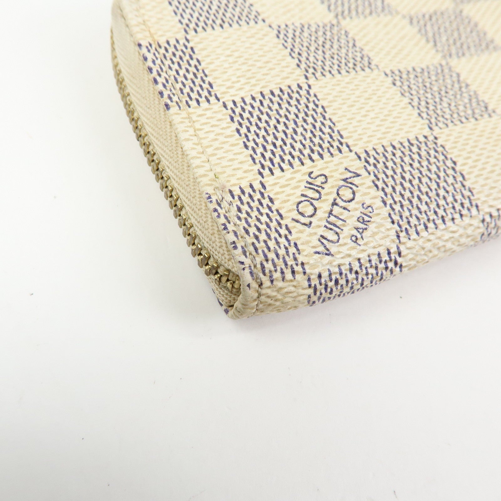 Louis Vuitton Damier Azur Monogram Labels Pochette Cles Complice N63085