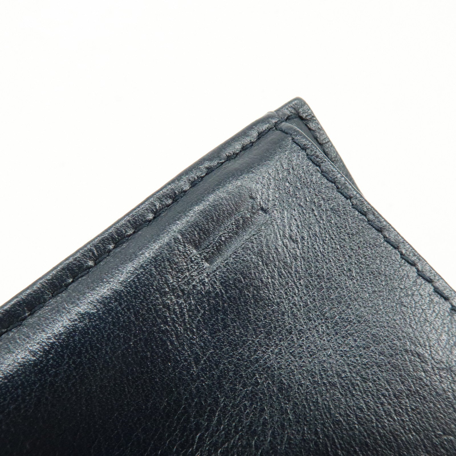 Christian Dior Saddle Oblique Jaquard Leather Tri-fold Wallet Navy