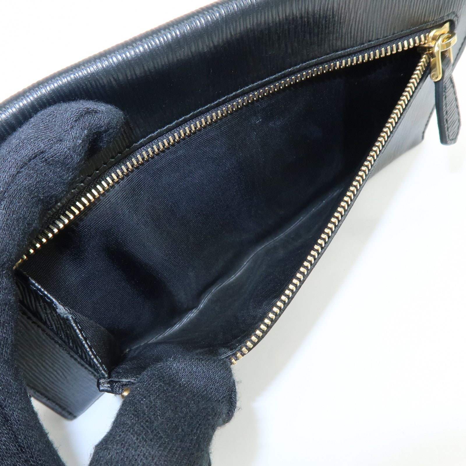 PRADA Saffiano Leather Flap Long Wallet Purse Black 1MF175