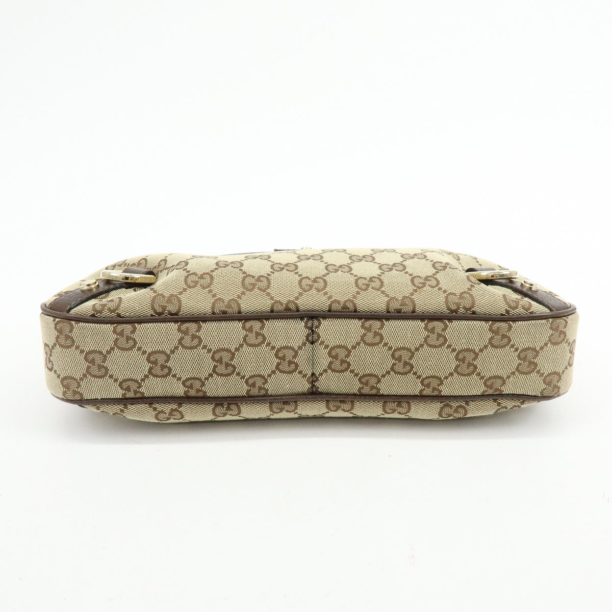 GUCCI Abbey GG Canvas Leather Shoulder Bag Hand Bag Beige Brown 130738
