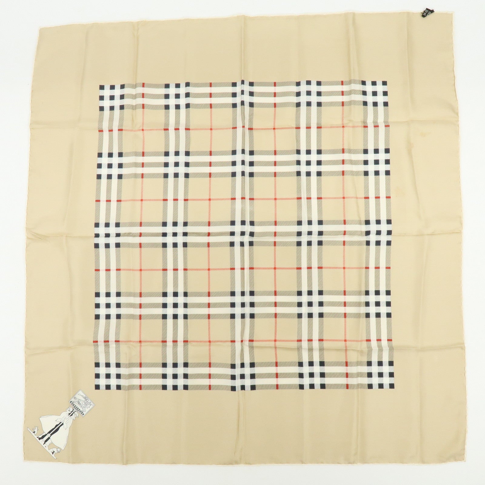 シルク100% Burberrys 高級ブランケット BB 003 BURBERRY Set of 3 Nova Plaid Silk 100% Scarf Beige Ivory