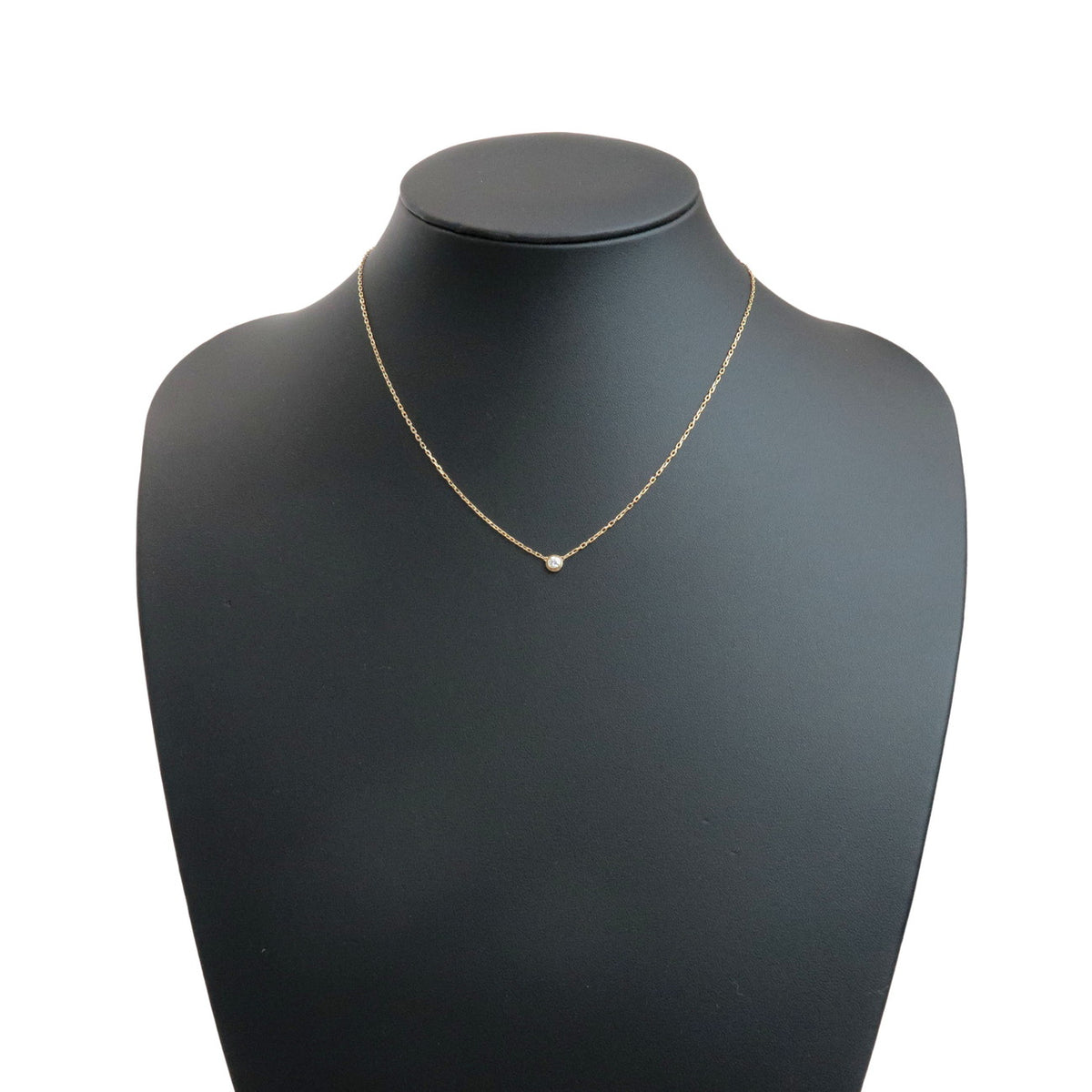 Cartier D'amour 1P Diamond Necklace SM K18 750YG Yellow Gold
