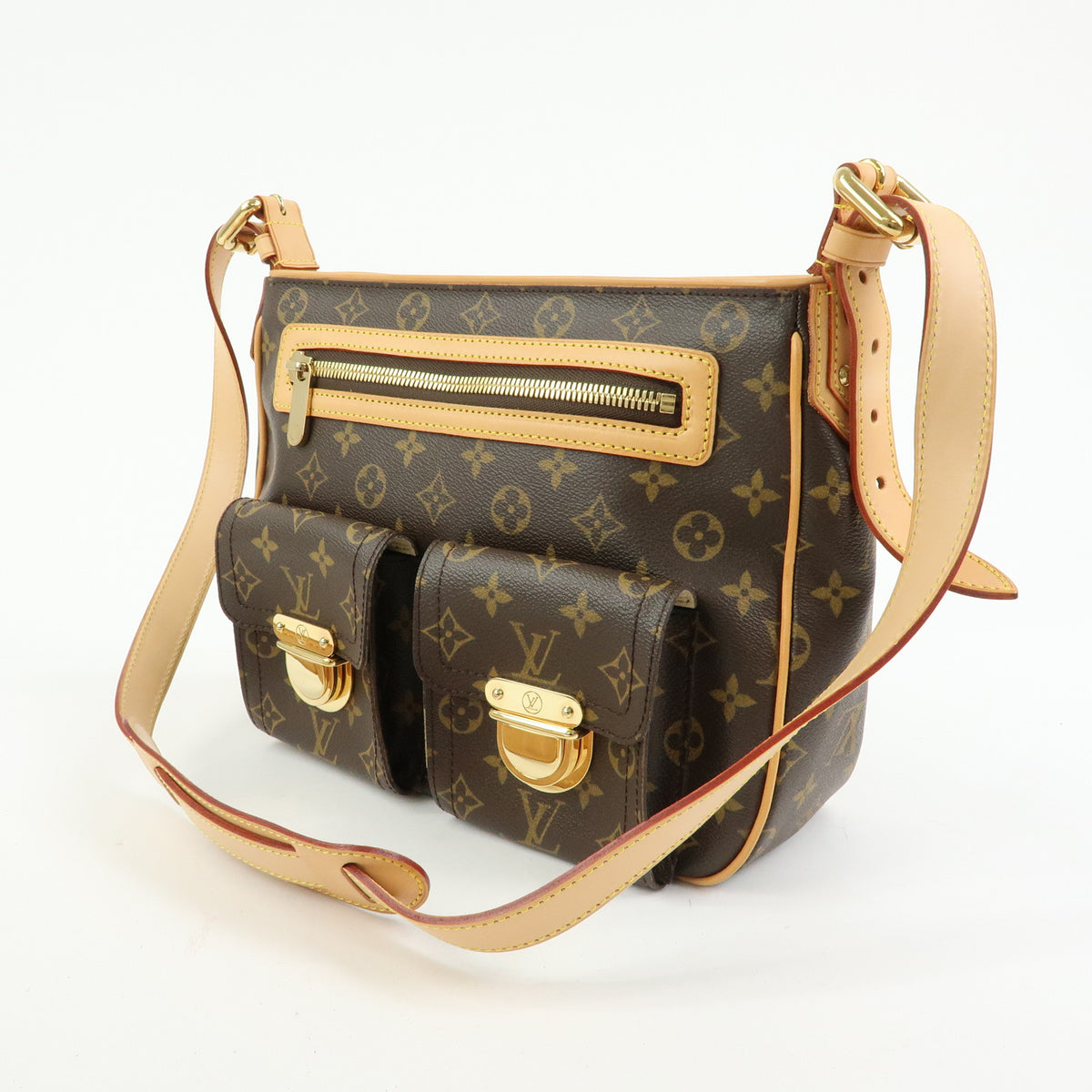 Louis Vuitton Monogram Hudson GM Shoulder Crossbody Bag  Brown M40045