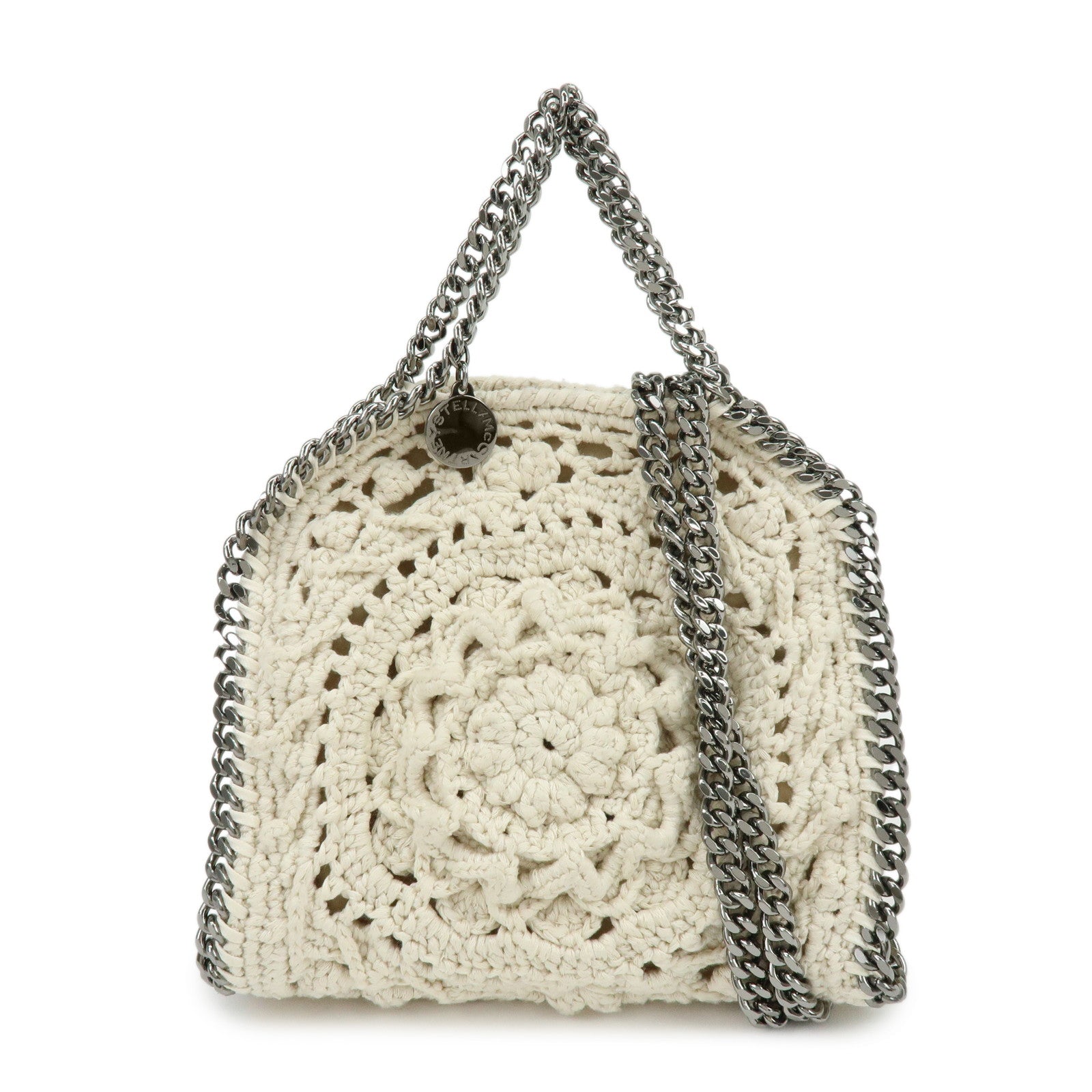 STELLA MCCARTNEY Falabella Canvas Crochet 2Way Hand Bag 391698