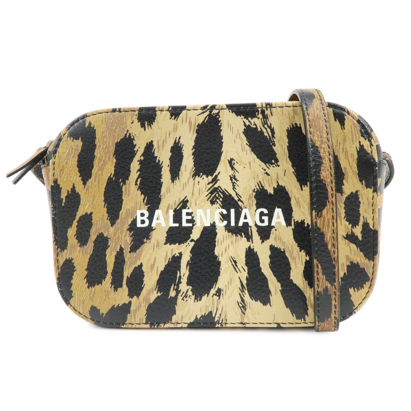 BALENCIAGA Everyday Camera Bag Shoulder Bag Leopard Pattern 552372