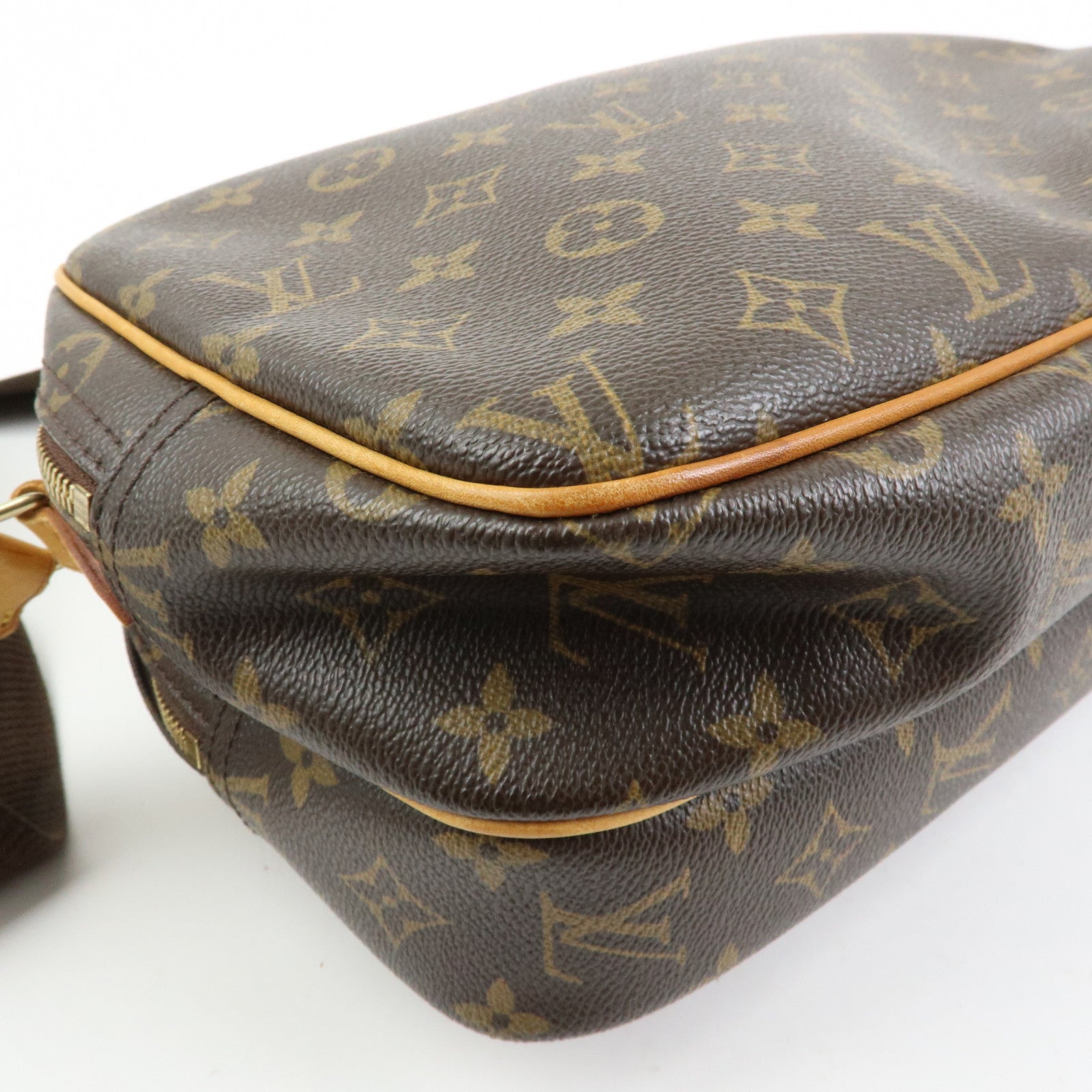 Louis Vuitton Monogram Reporter PM Shoulder Crossbody Bag Brown M45254