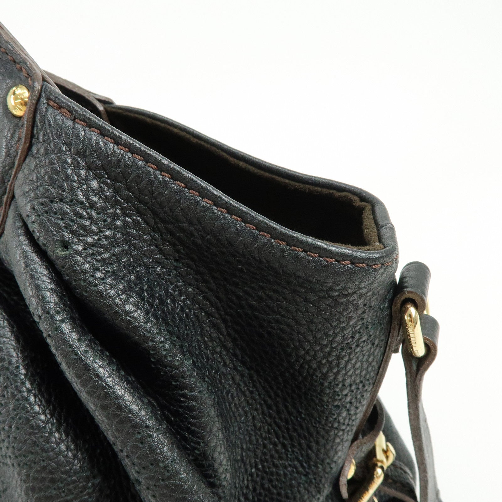 Louis Vuitton Monogram Mahina L Shoulder Bag Hand Bag Noir M95765