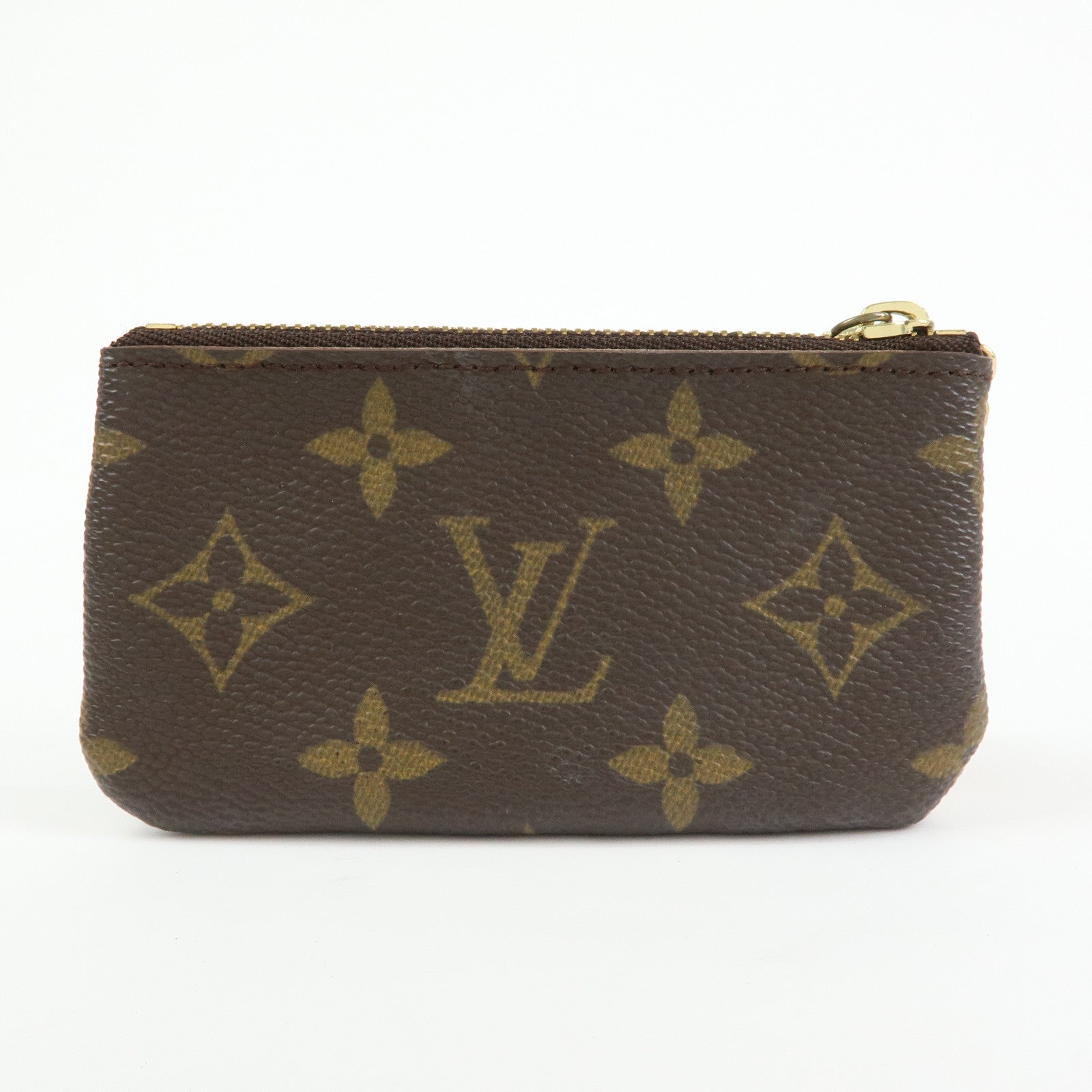 Louis Vuitton Monogram Pochette Cles Coin Case Key Case Brown M62650