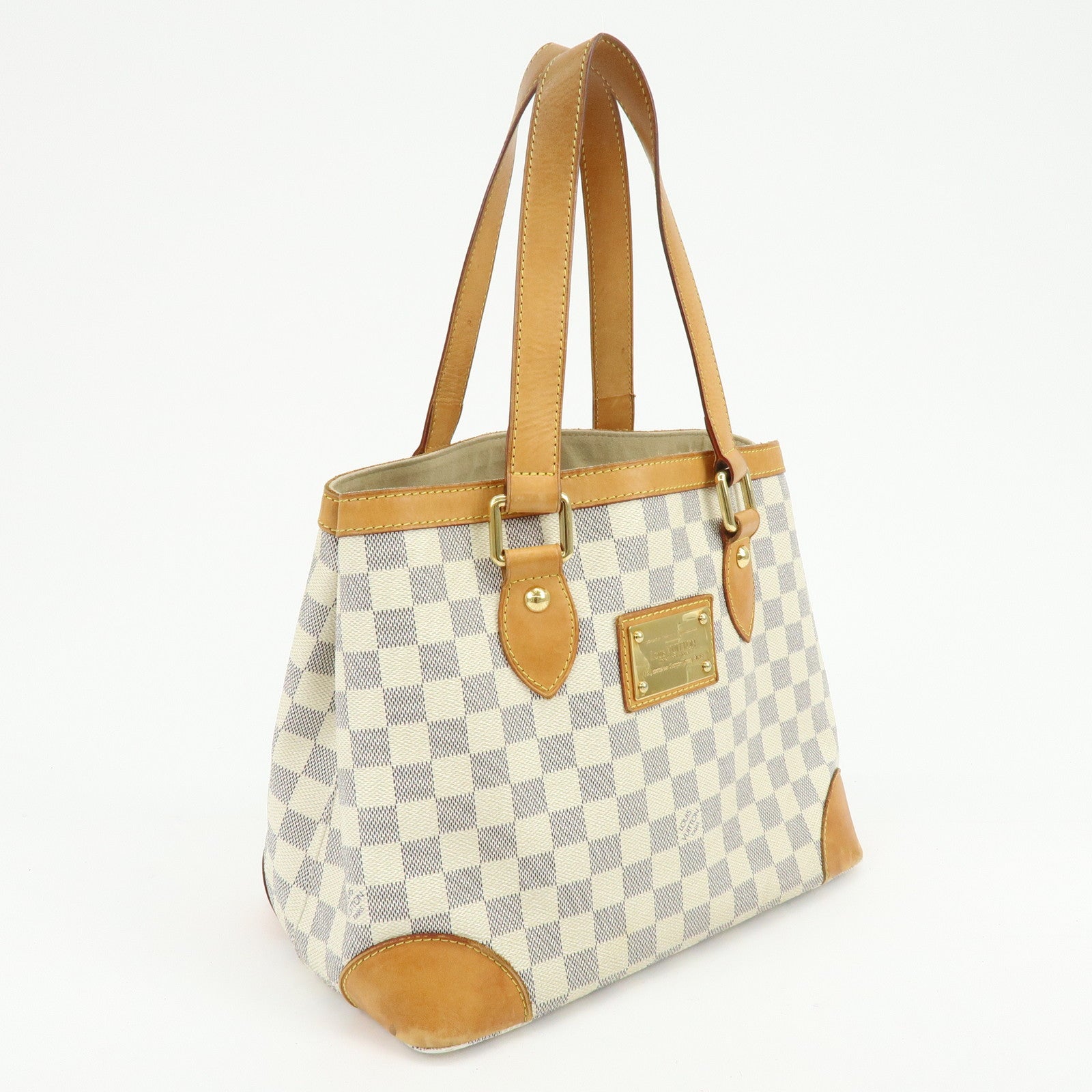 Louis Vuitton Damier Azur Hampstead PM Hand Bag Ivory N51207