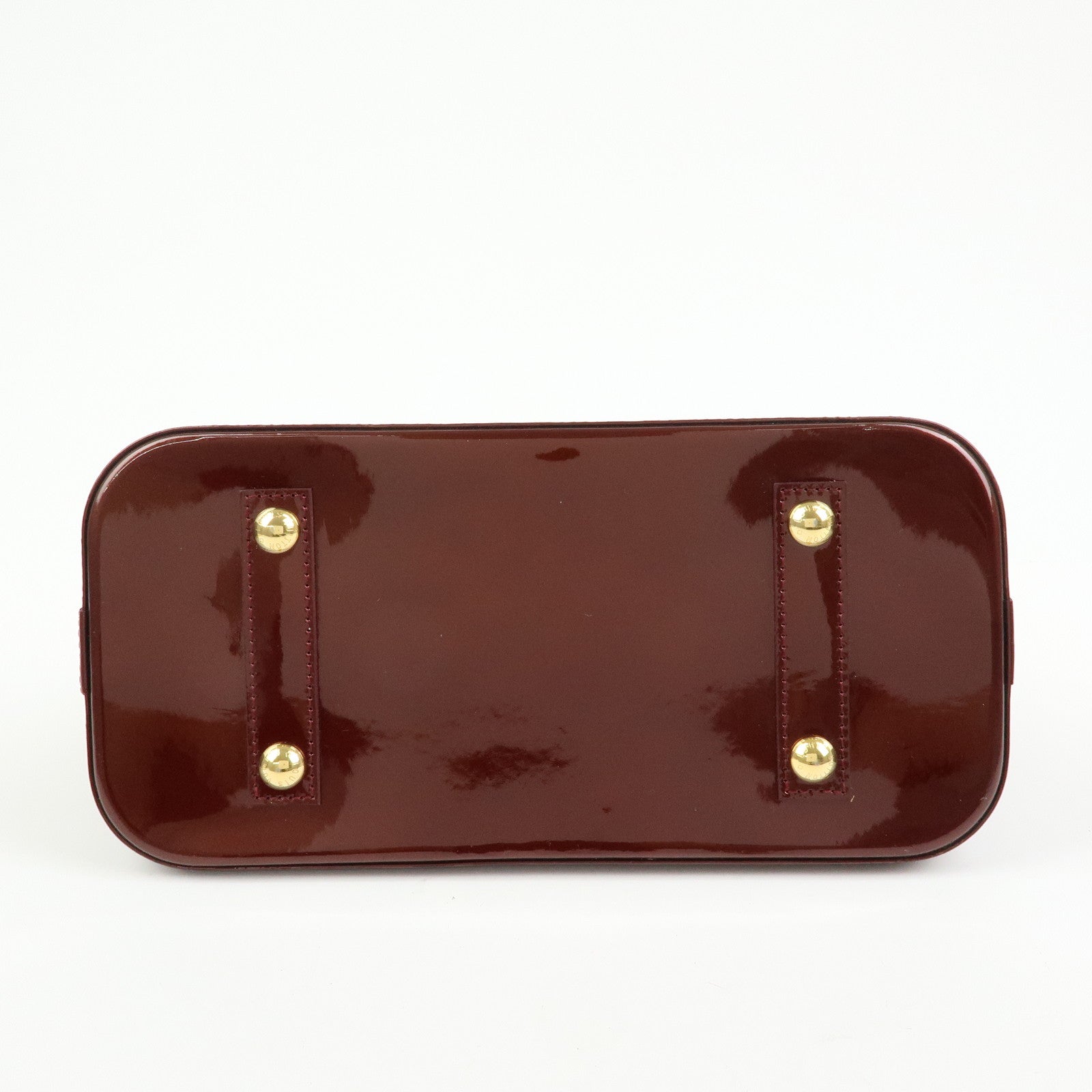 Louis Vuitton Monogram Vernis Alma PM Hand Bag Rouge Fauviste M91691