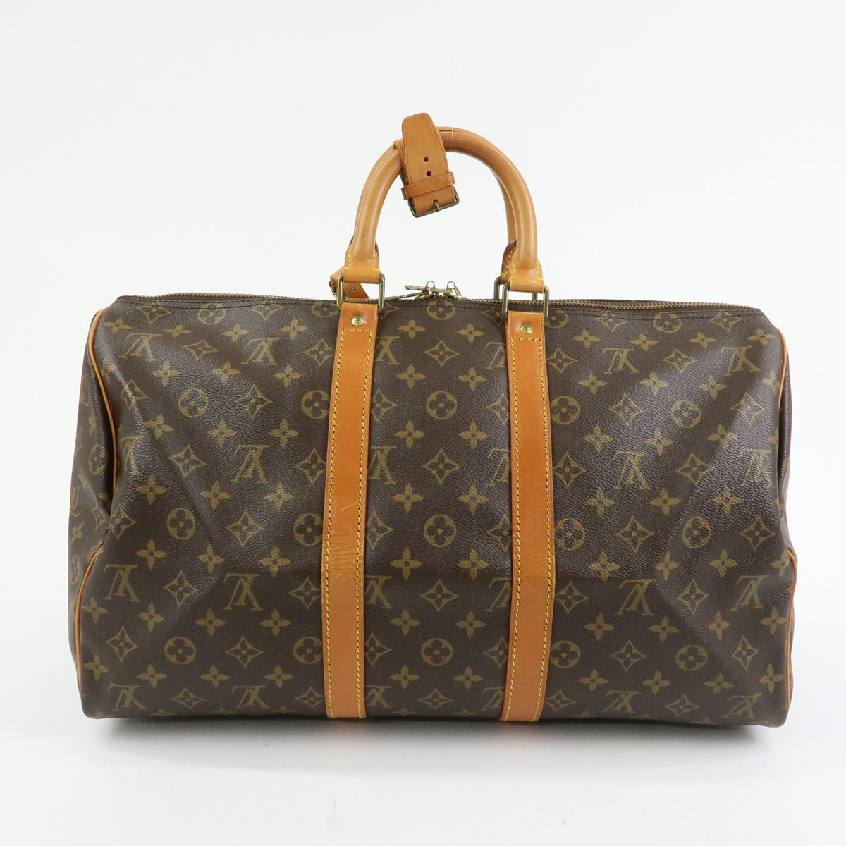Louis Vuitton Monogram Keep All 45 Boston Bag Brown M41428