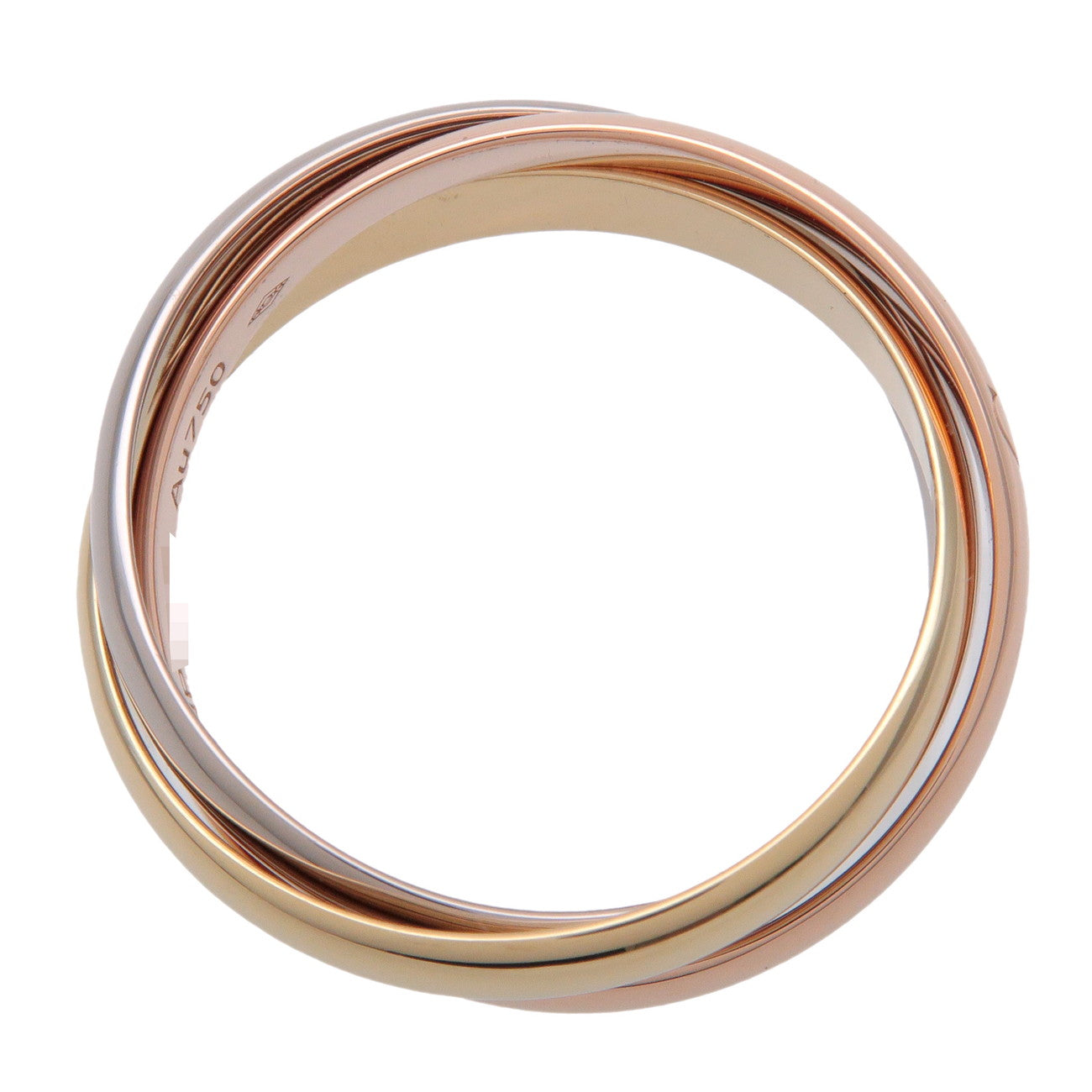 Cartier Trinity Ring SM K18 750YG/WG/PG #49 US5 EU49 HK10.5