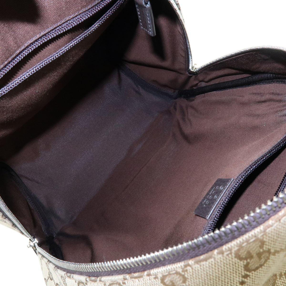 GUCCI GG Canvas Leather Backpack Rucksack Brown 449906