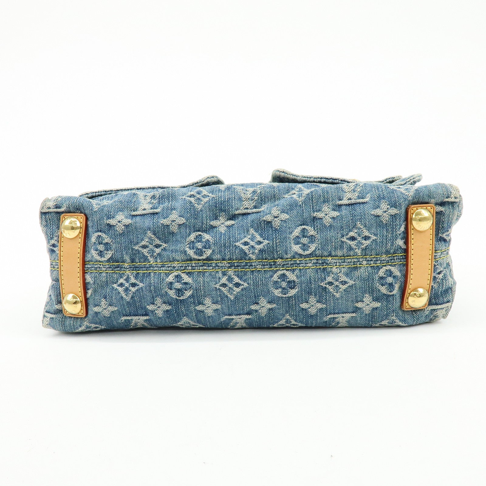 Louis Vuitton Monogram Denim Baggy PM 2Way Bag Shoulder Bag Blue M95049