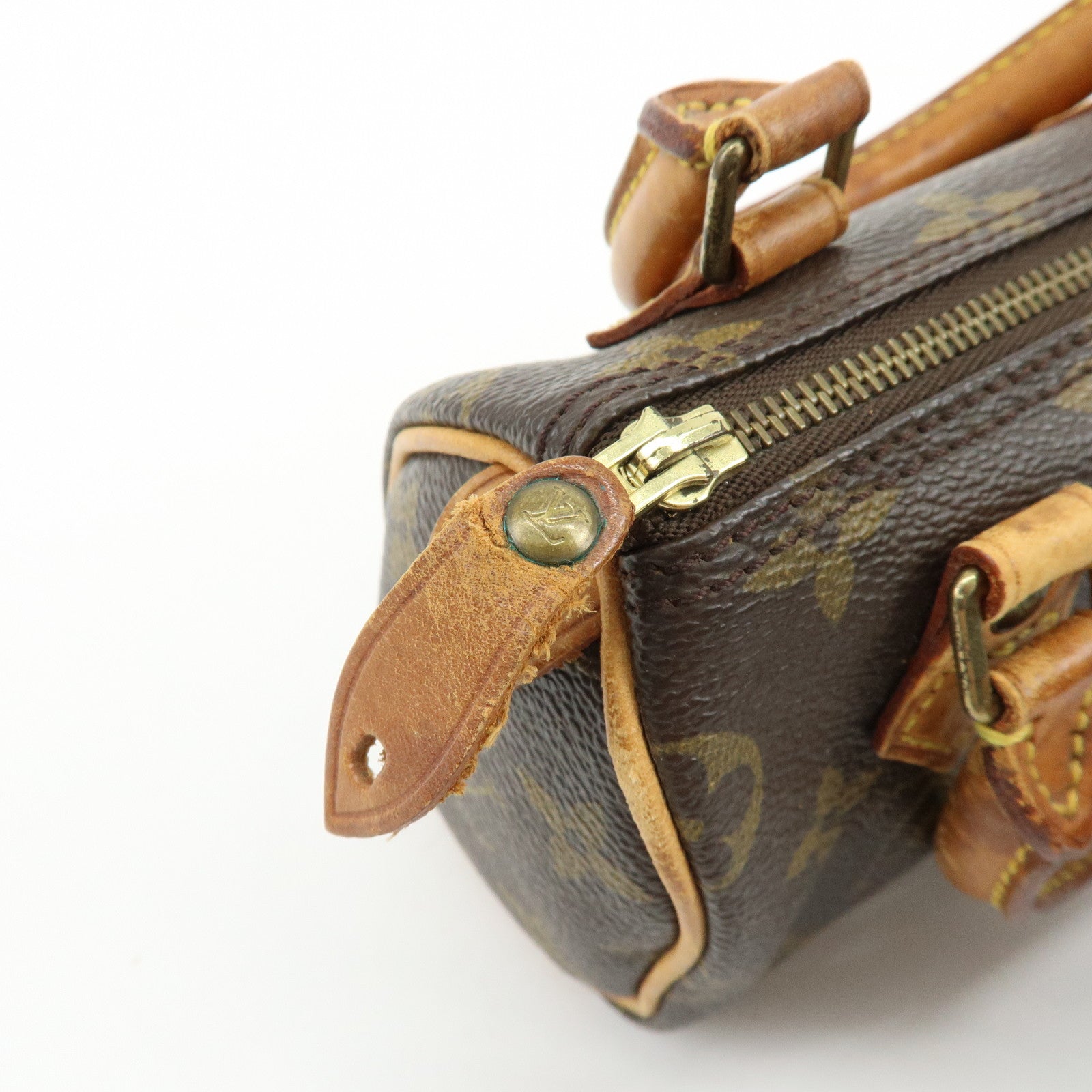 Louis Vuitton Monogram Canvas Mini Speedy Hand Bag & Strap M41534