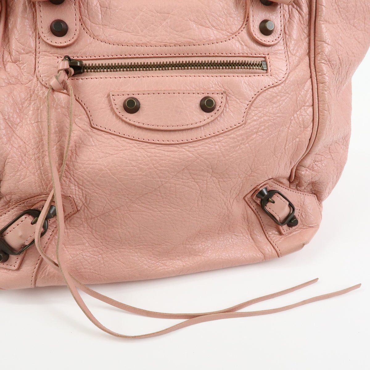 BALENCIAGA Classic The Sunday Leather Tote Bag Hand Bag Pink 228750