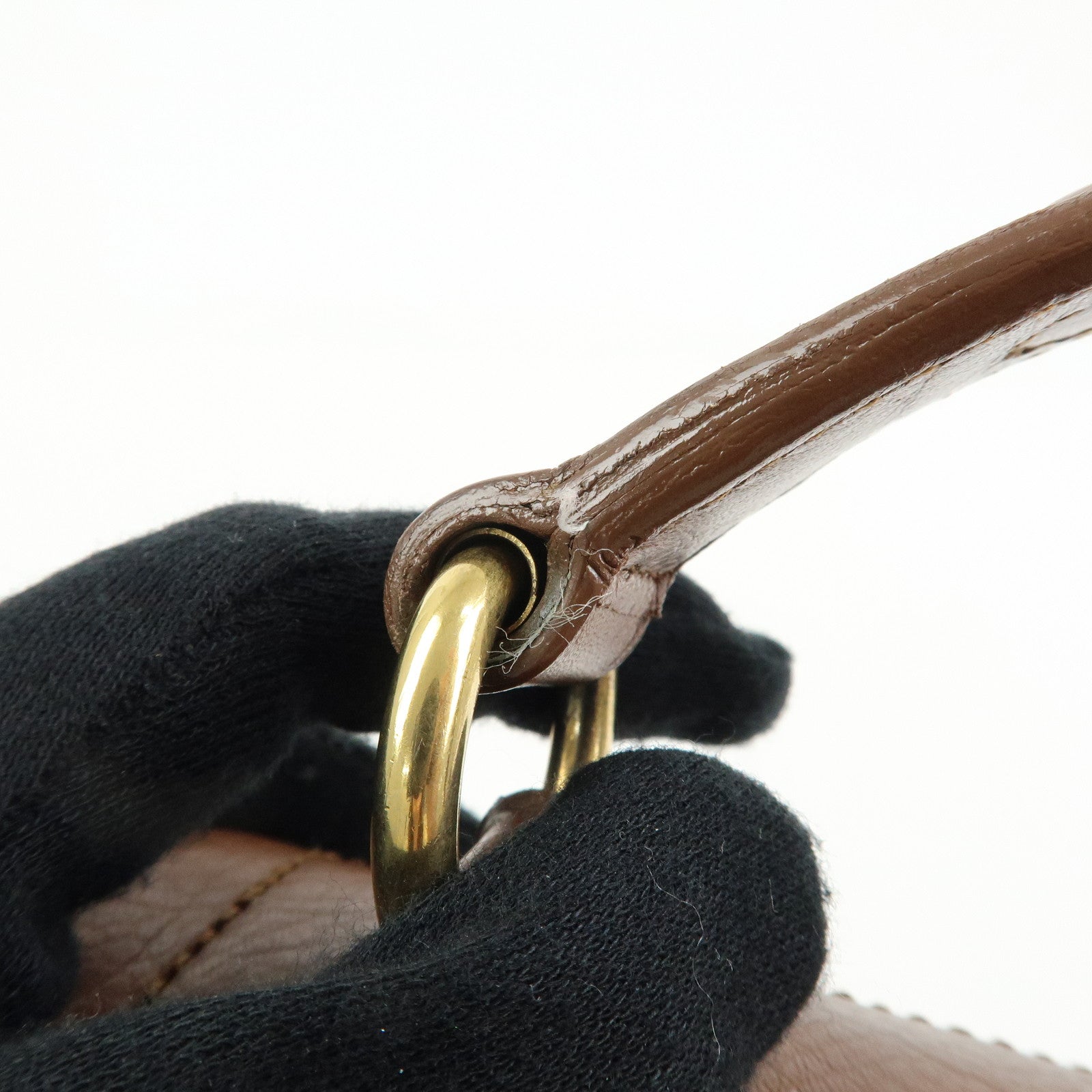 SAINT LAURENT PARIS Muse Two Leather Hand Bag Brown 289278