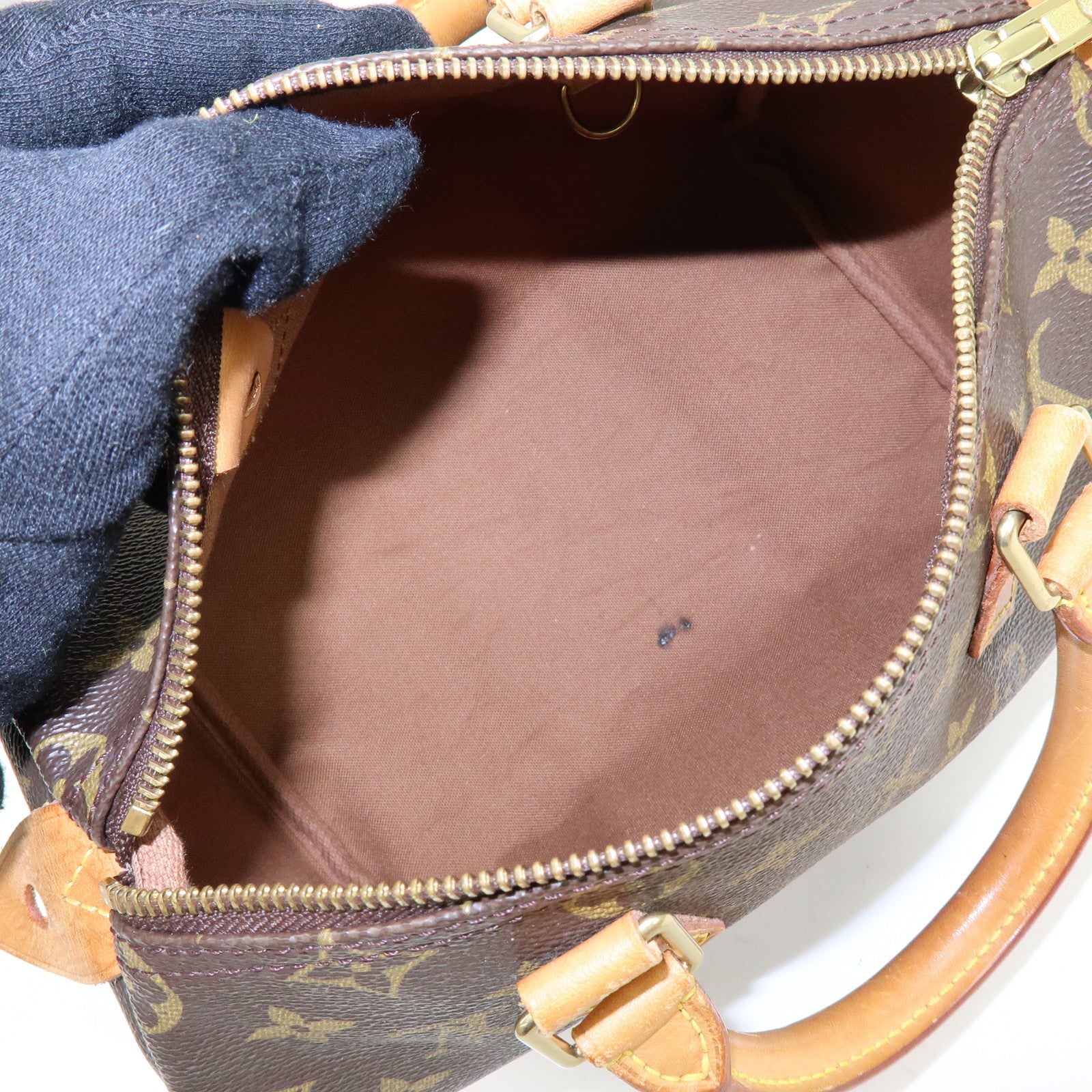 Louis Vuitton Monogram Speedy 25 Boston Bag Hand Bag Brown M41528