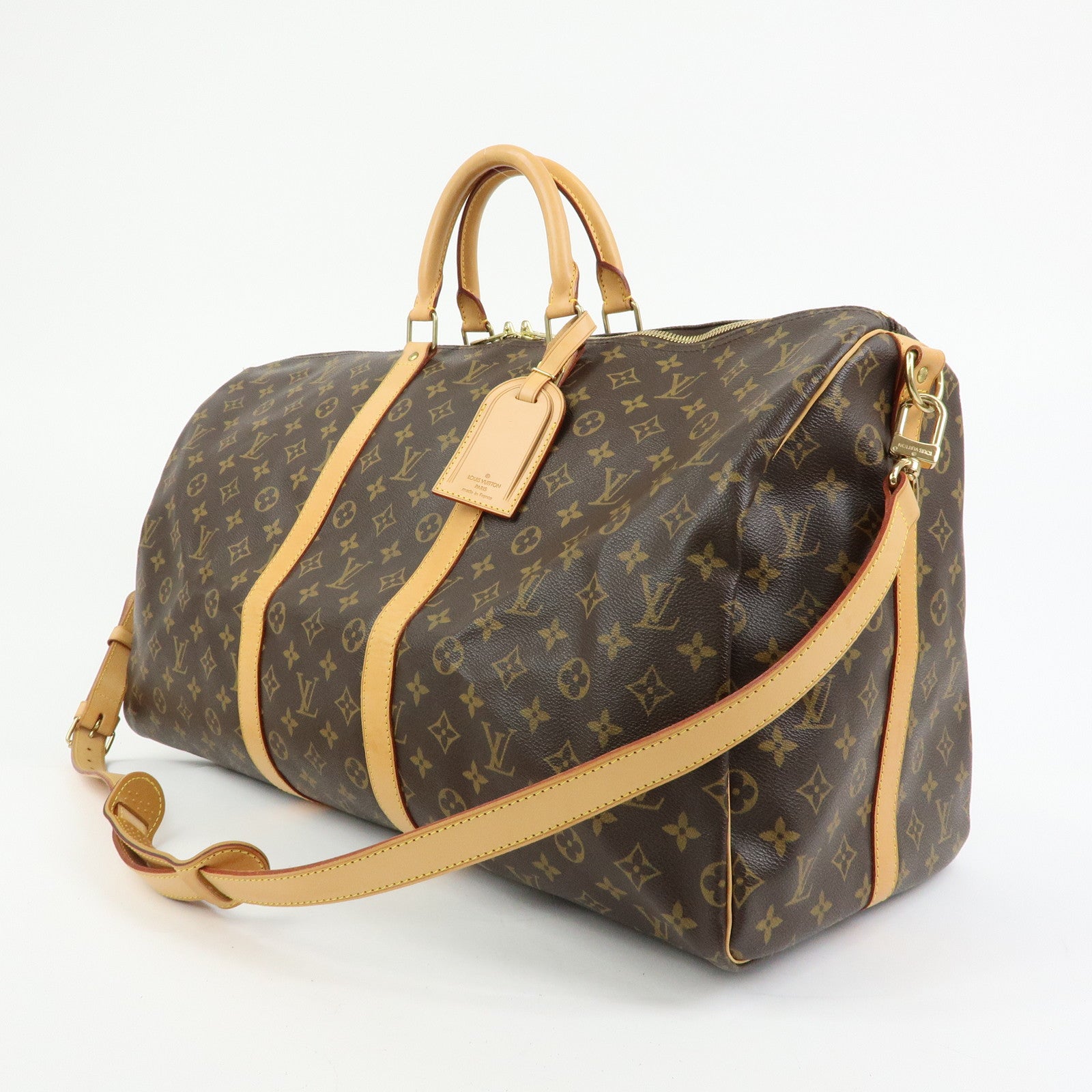 Louis Vuitton Monogram Keep All Bandouliere 55 Boston Bag M41414