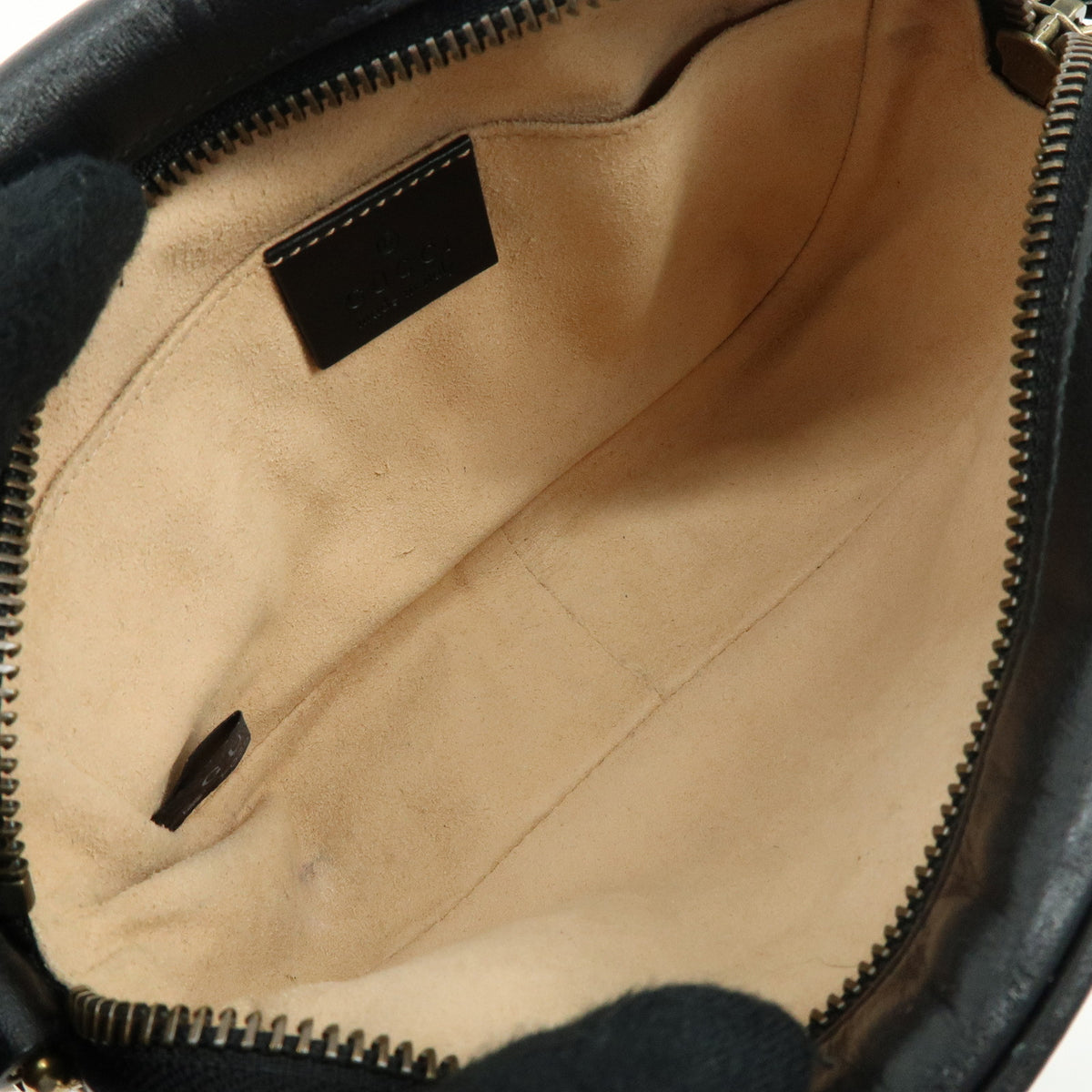 GUCCI GG Marmont Leather Chevron Shoulder Crossbody Bag Black 448065