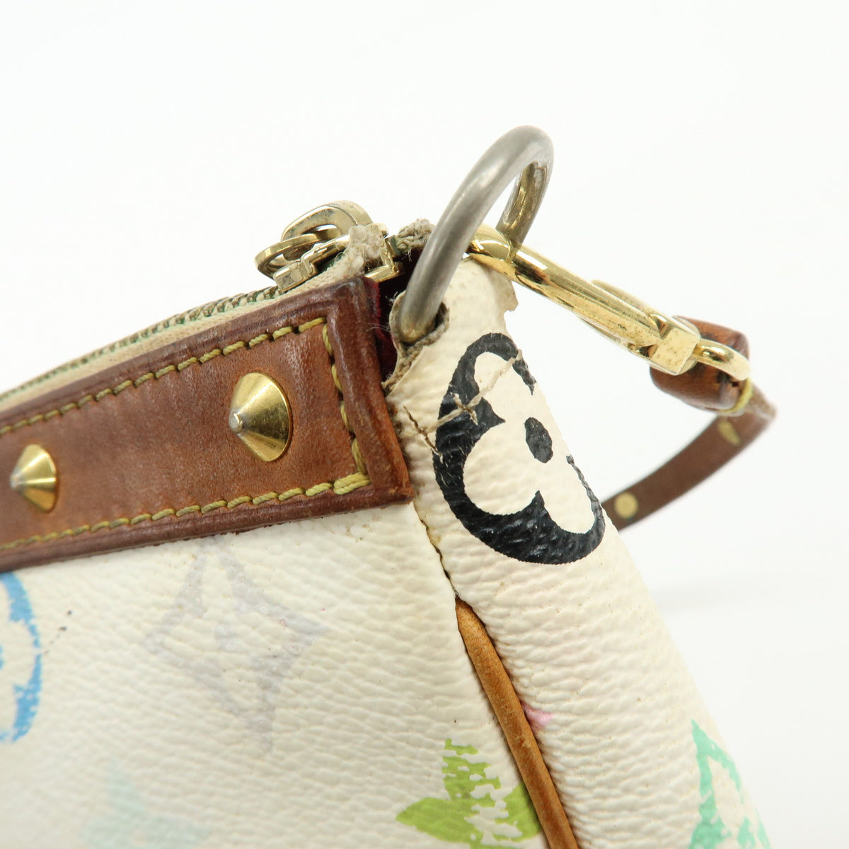 Louis Vuitton Monogram Multicolor Pochette Accessoires Blanc M92649