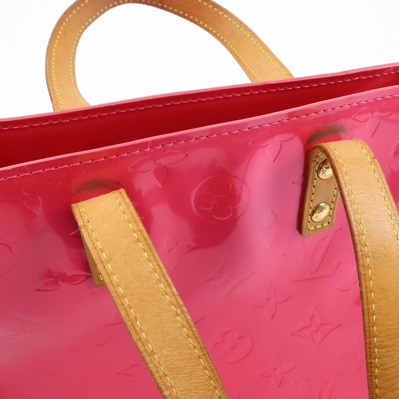 Louis Vuitton Monogram Vernis Lead PM Hand Bag Pink M91221