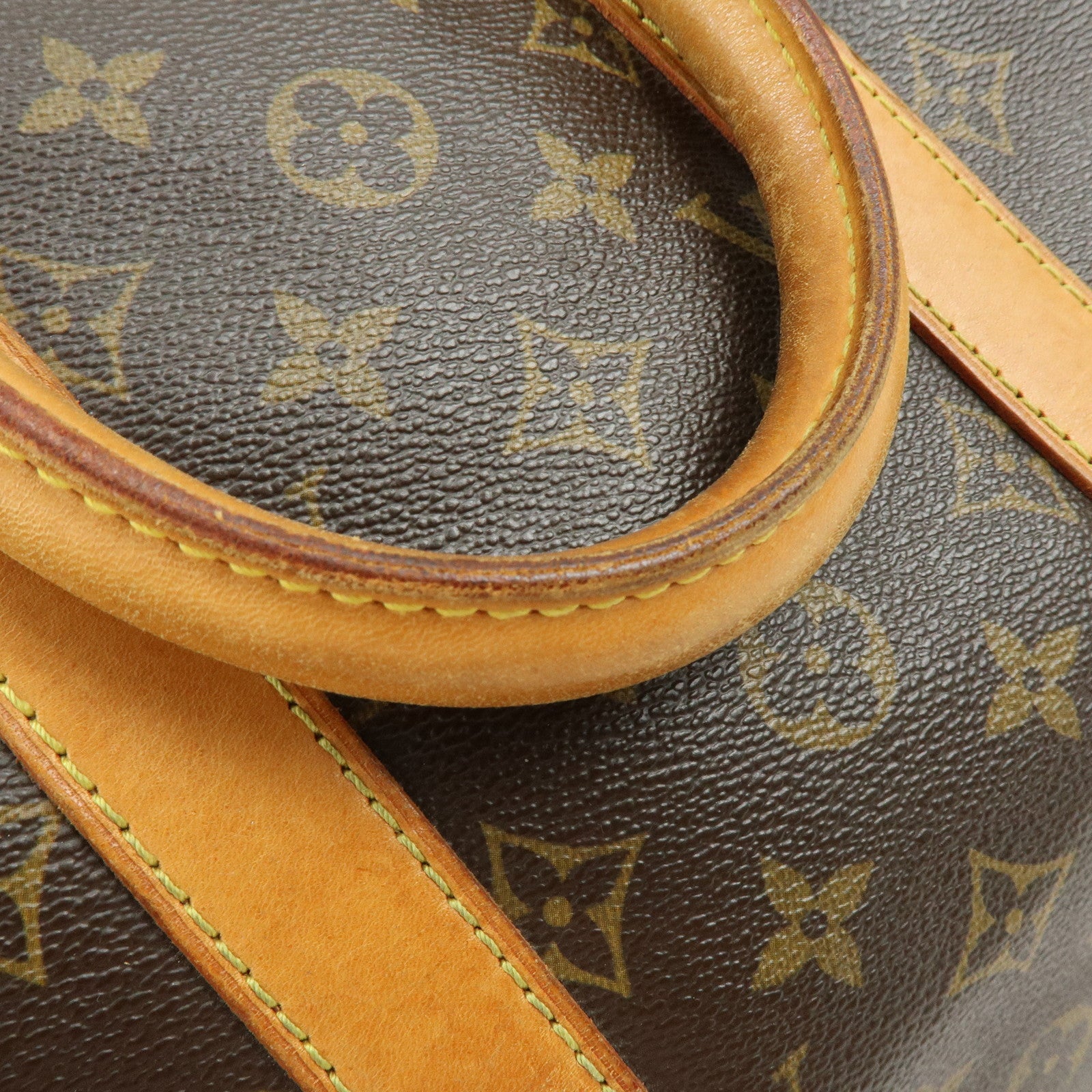 Louis Vuitton Monogram Keep All Bandouliere 45 Boston Bag Brown M41418