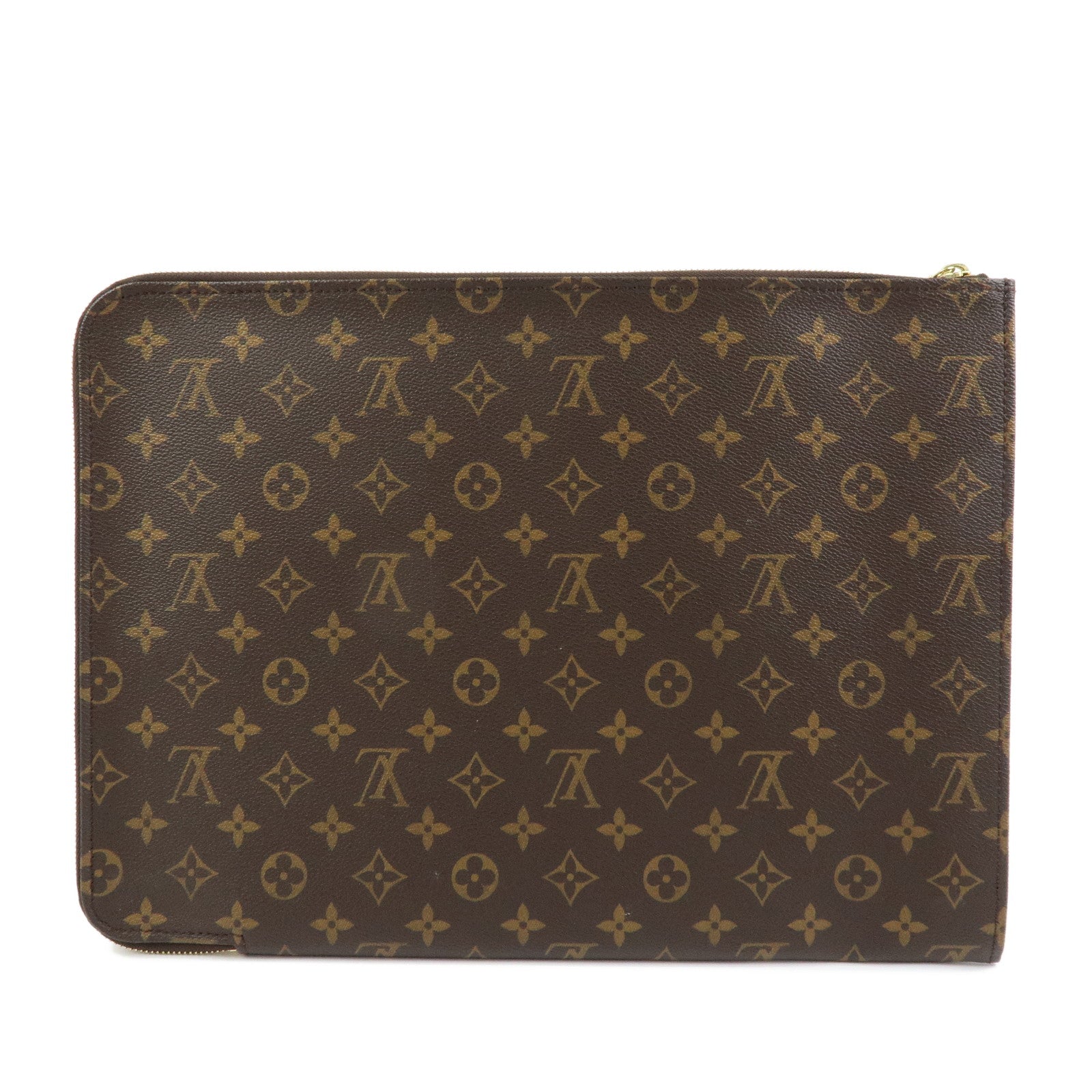 Louis Vuitton Monogram Posh Documents Clutch Bag Brown M53456
