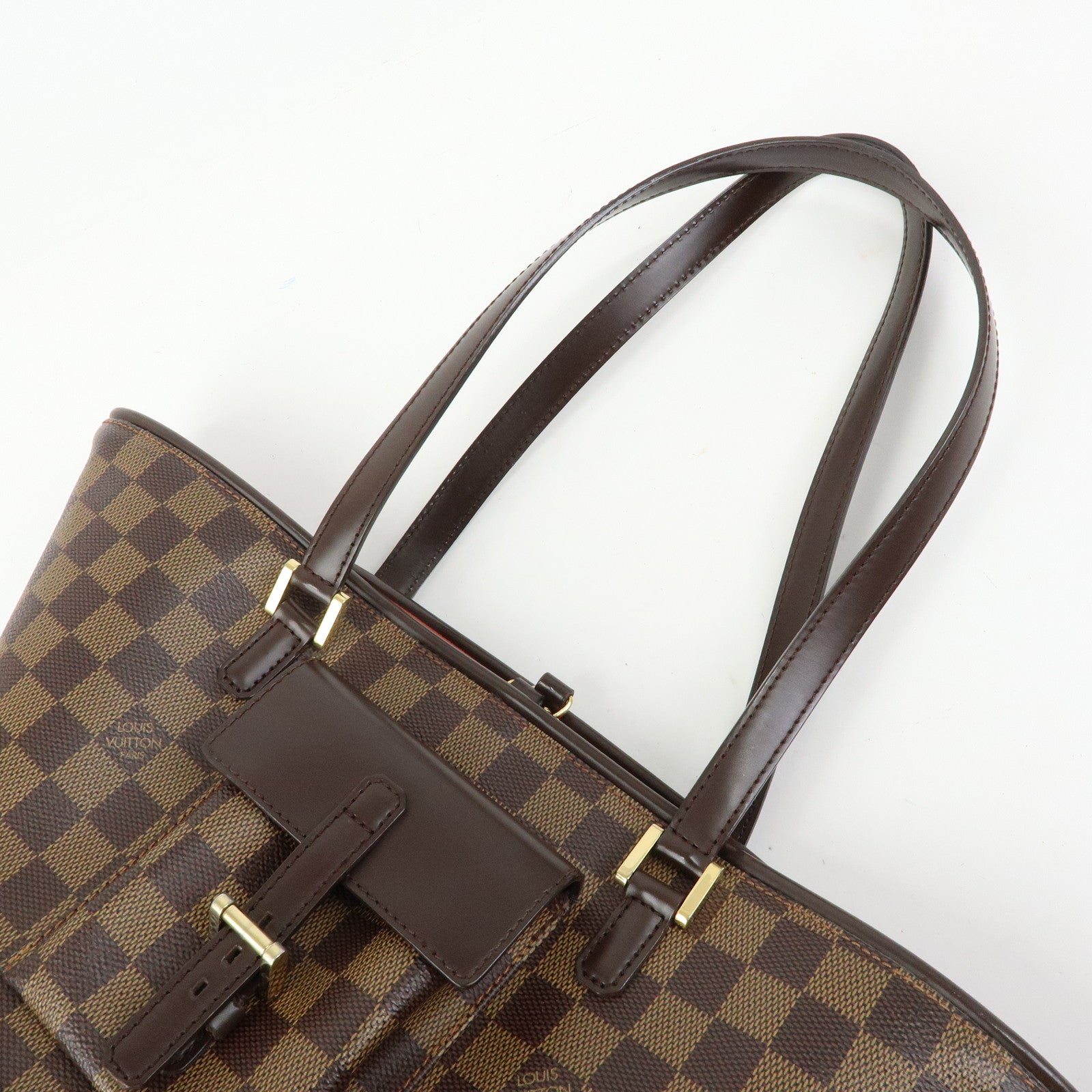 Louis Vuitton Manosque PM Damier Canvas Tote Bag Ebene N51121