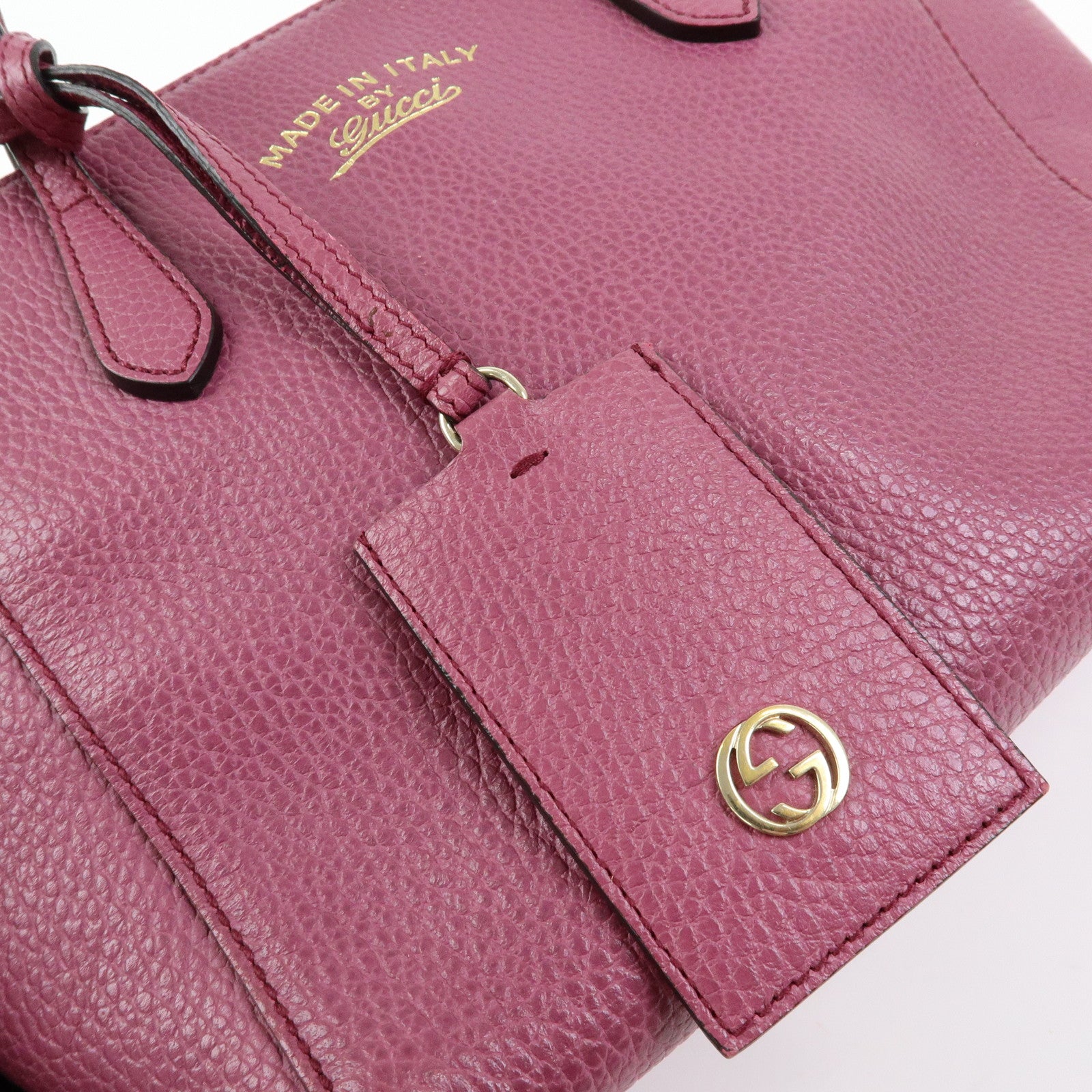 GUCCI Swing Mini Leather 2Way Bag Hand Bag Shoulder Bag Purple 368827