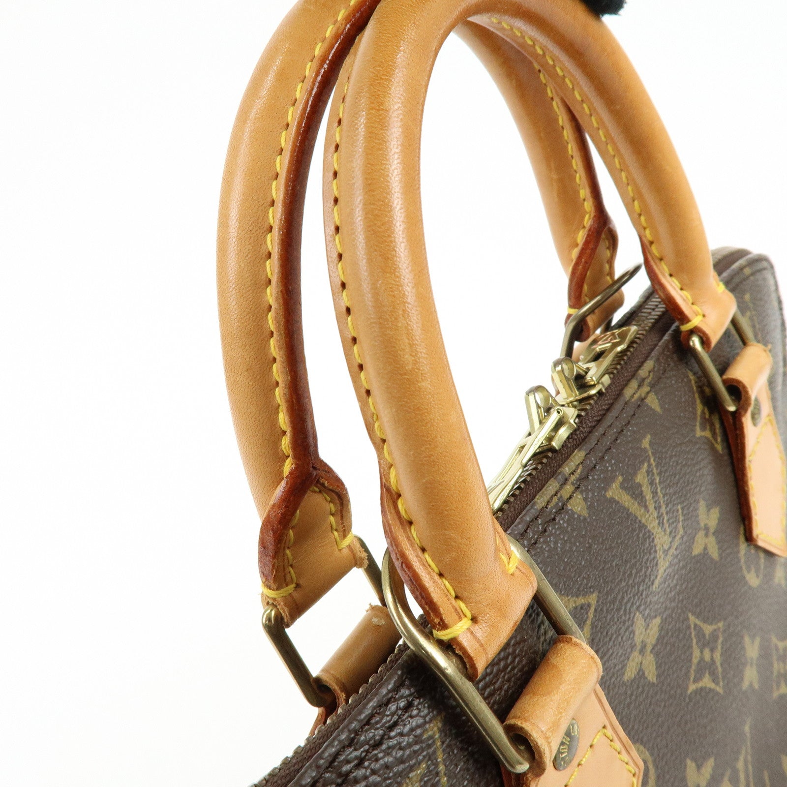 Louis Vuitton Monogram Alma Hand Bag Brown Brown M51130