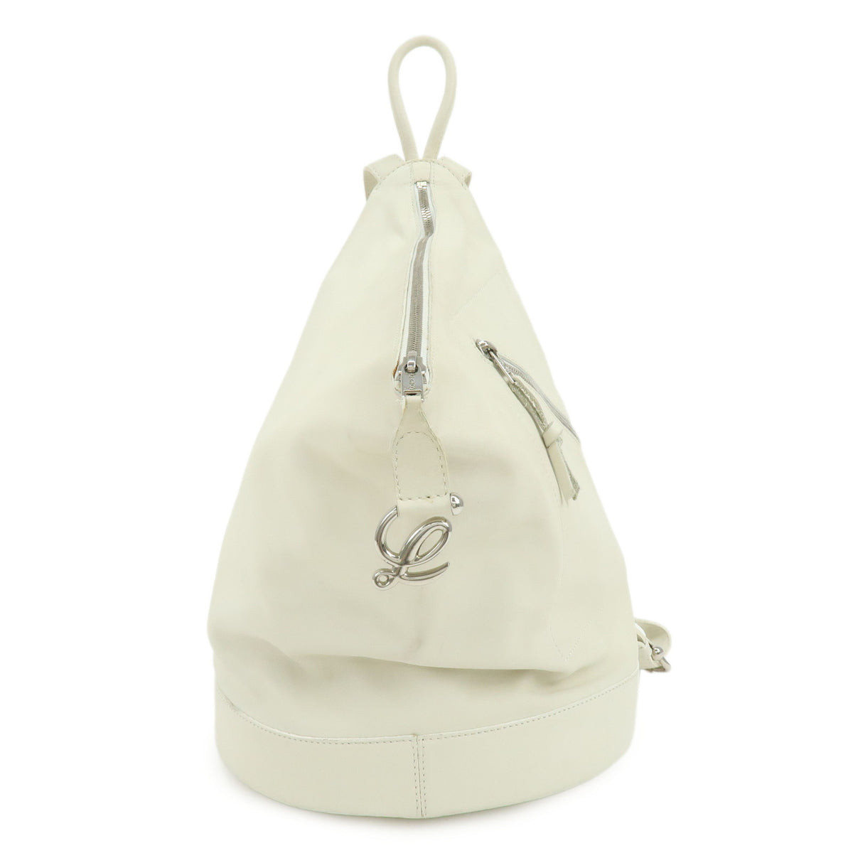 LOEWE Anton Leather Backpack Rucksack Ivory