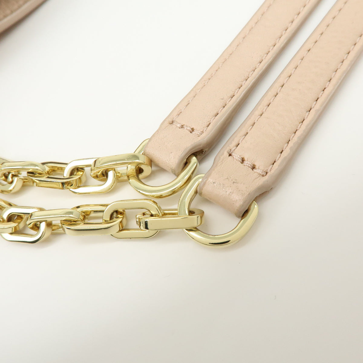 TORY BURCH Logo Britten Leather Chain Shoulder Bag Tote Bag Pink