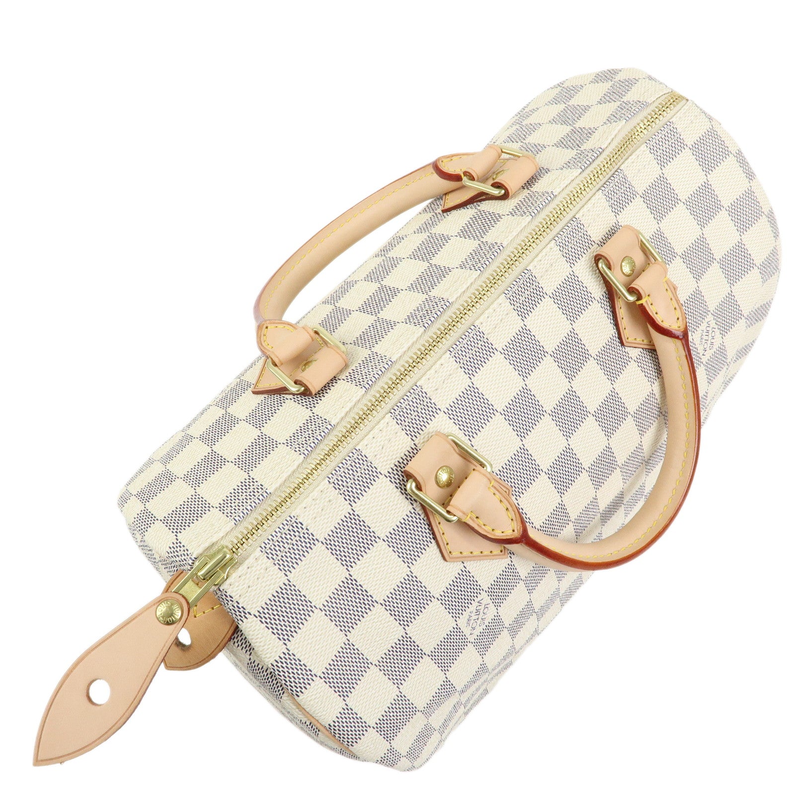 Louis Vuitton Damier Azur Speedy 30 Canvas Boston Bag Hand Bag N41533