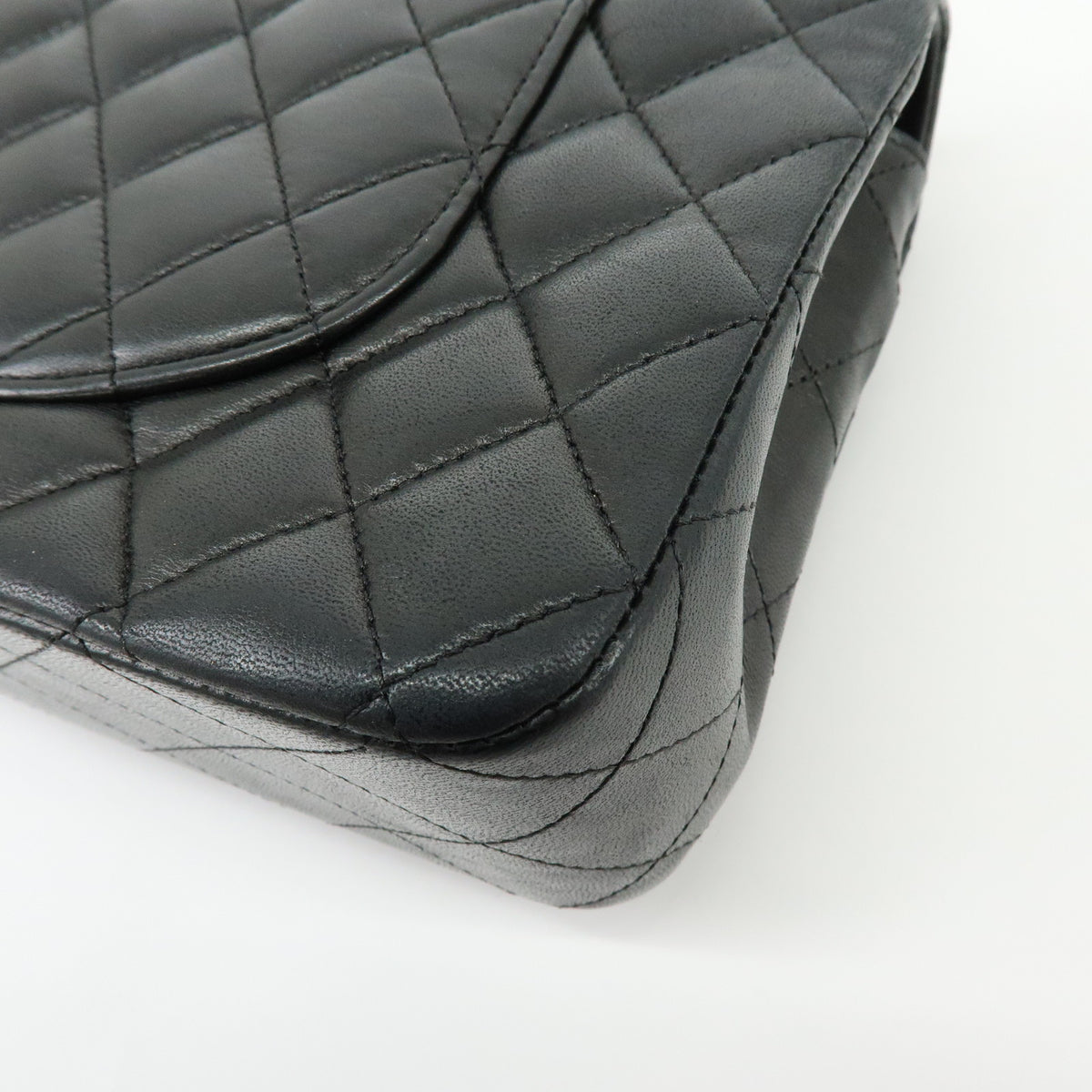 CHANEL Matelasse 25 Double Flap Lamb Skin Chain Shoulder Bag A01112
