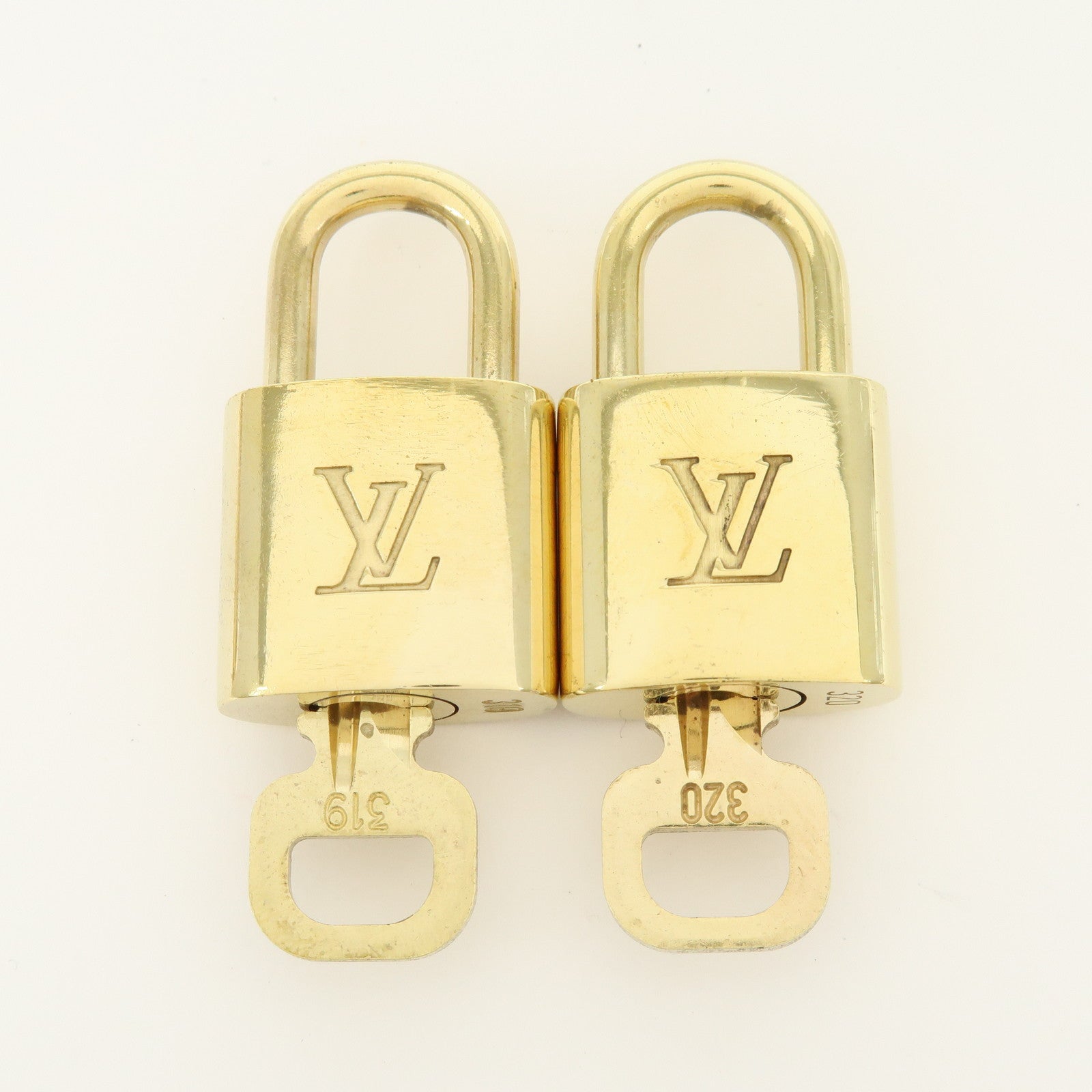 Louis Vuitton Lot of 10 Lock & Key Cadena Key Lock Gold