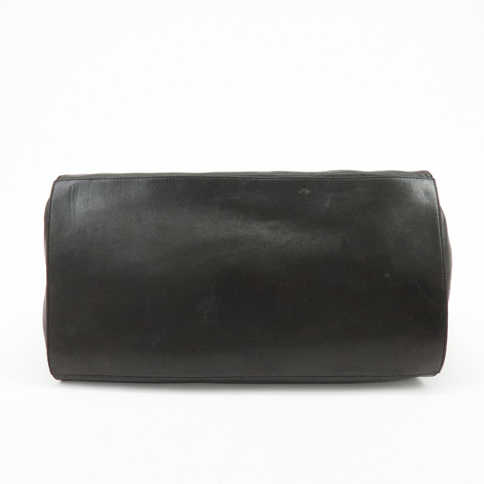 CHANEL COCO Mark Lamb Skin Chain Tote Bag Shoulder Bag  Black