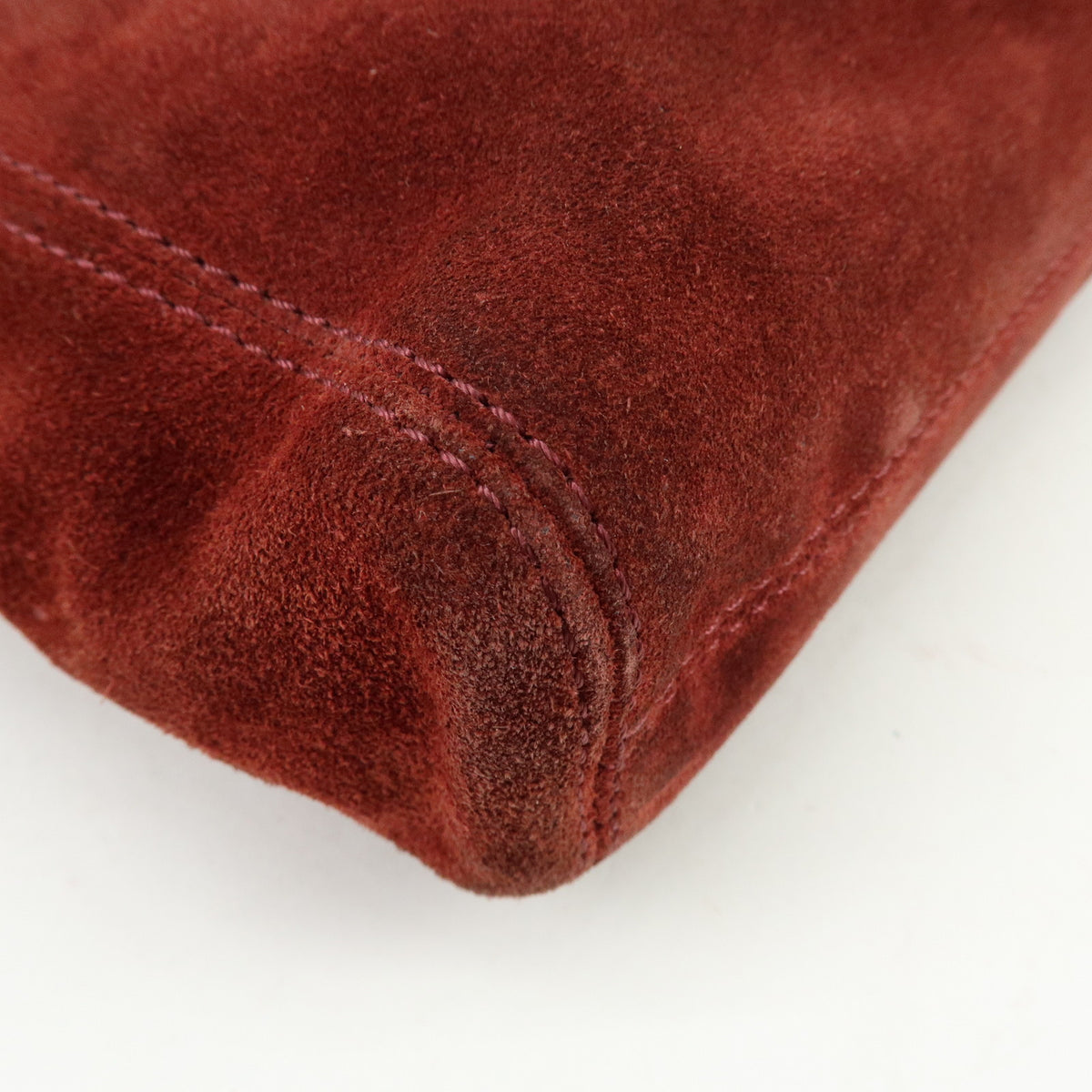 CHANEL COCO Mark Suede Leather Hand Bag Tote Bag Bordeaux