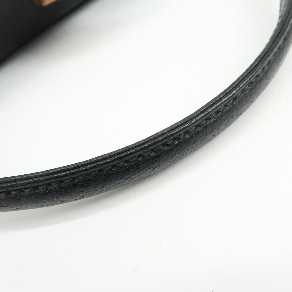 GUCCI Bamboo Turn Lock Leather Mini Hand Bag Black 000・33・0249