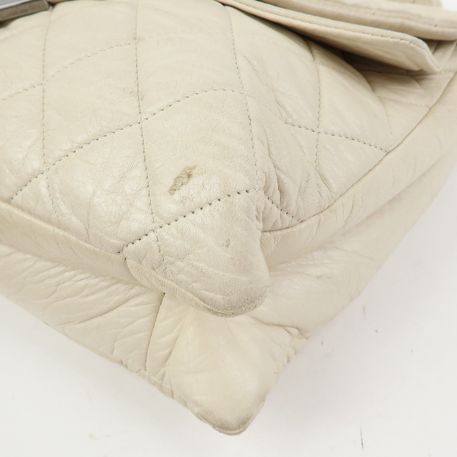CHANEL Matelasse COCO Mark Calf Leather Double Flap Shoulder Bag