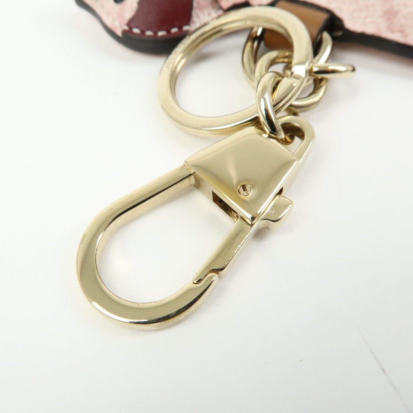 GUCCI Interlocking G Dog GG Supreme Leather Bag Charm Key Chain