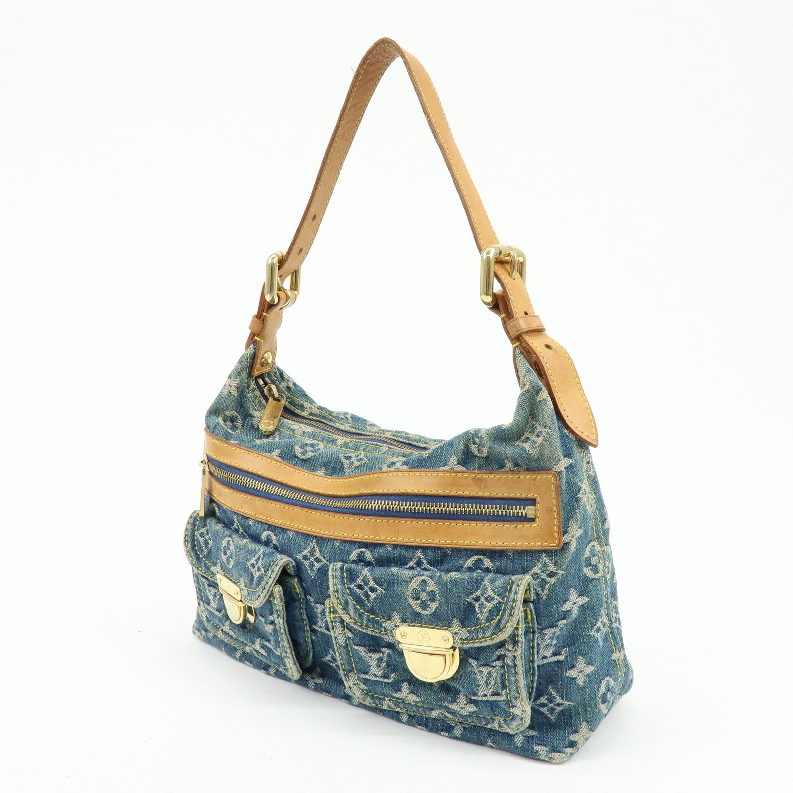 Louis Vuitton Monogram Denim Baggy PM 2Way Bag Shoulder Bag M95049