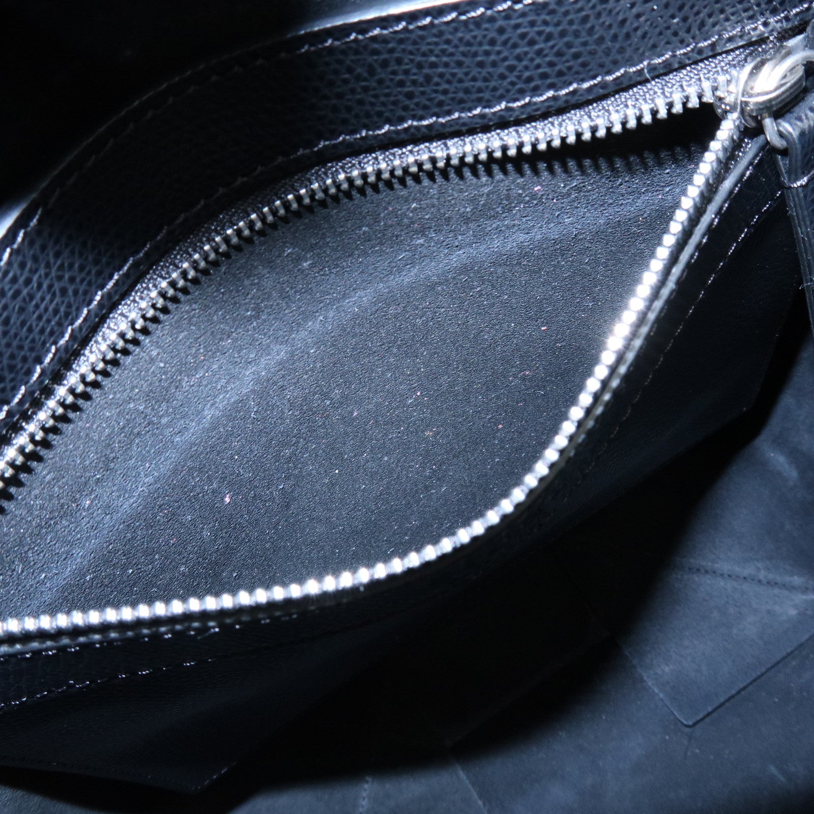 CELINE Vertical Cabas Leather 2Way Bag Hand Bag Shoulder Bag Black
