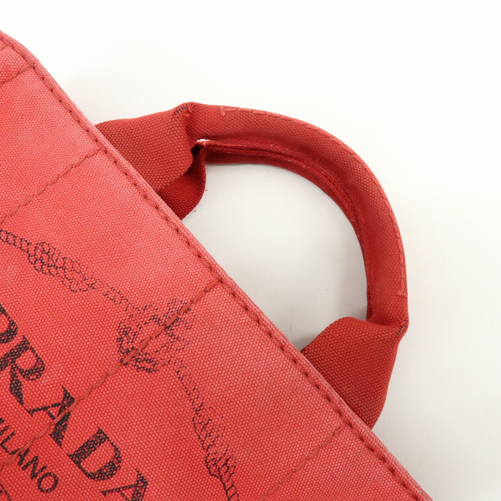 PRADA Triangle Logo Canapa Mini Canvas 2Way Hand Shoulder Bag B2439G